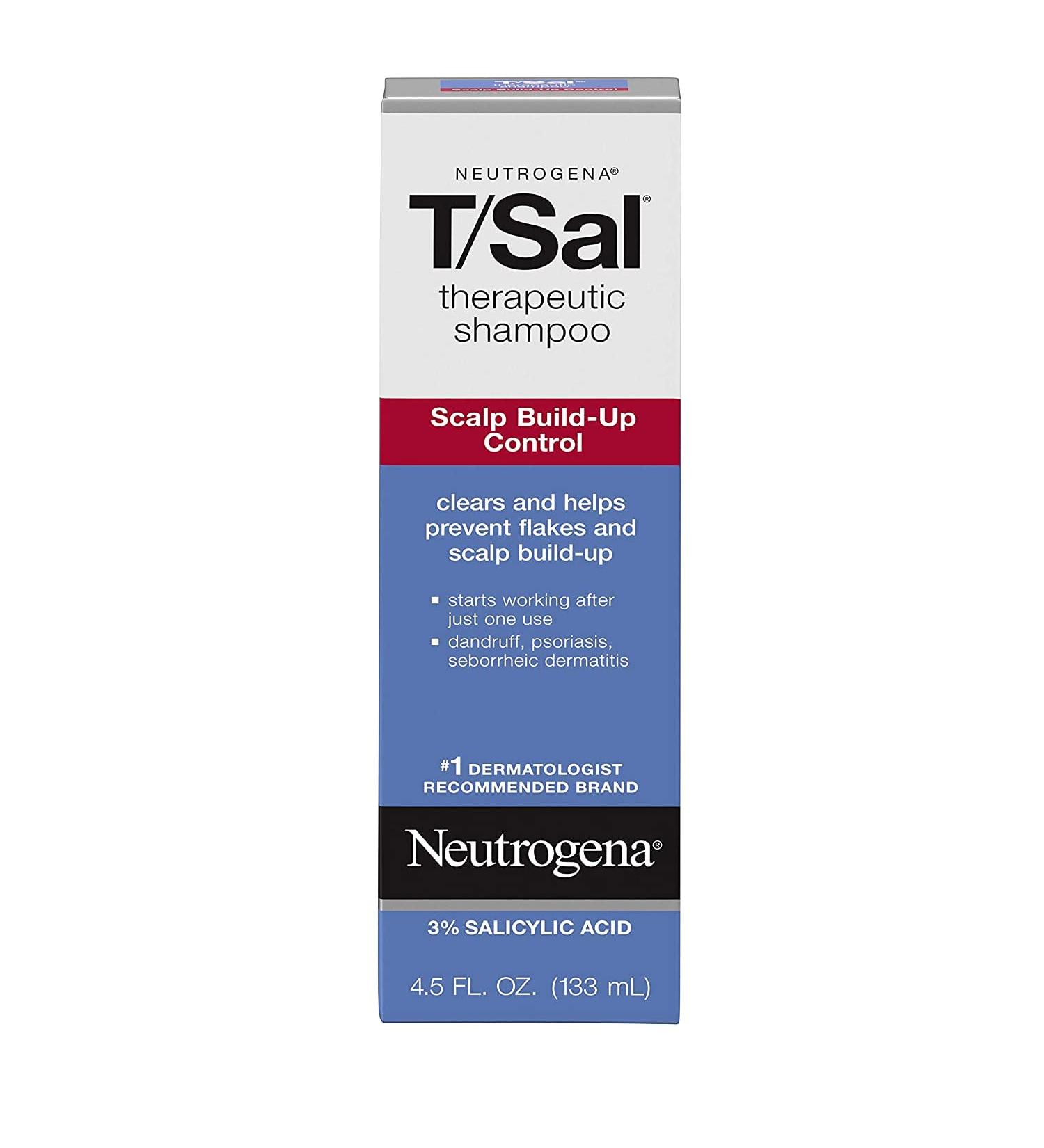 Neutrogena T/Sal Therapeutic Shampoo 4.5 fl. oz (Pack of 2) - Salicylic Acid Treatment for Scalp Build-Up, Dandruff, Psoriasis & Seborrheic Dermatitis - Buy Online on GoSupps.com