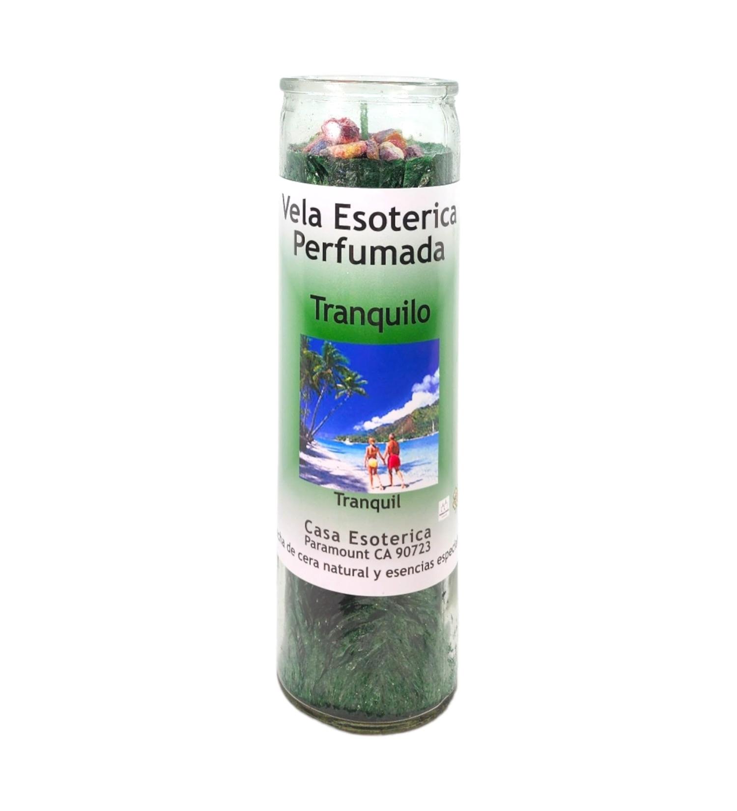 Tranquil Palm Wax Spell Candle - Green | Vela Casa Esoterica Perfumed Intention Candle for Serenity - Buy Online on GoSupps.com