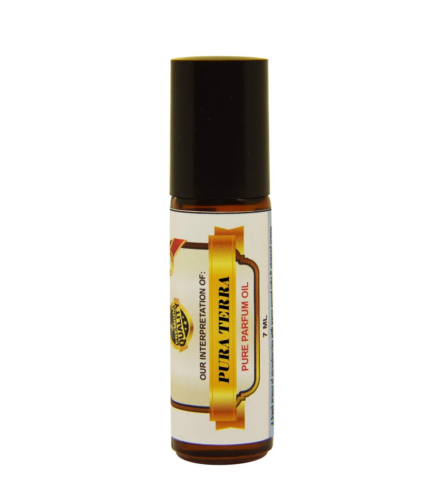 Premium Fragrance Oil for Men Pure Parfum 7ml Amber Glass with Black Cap Roll-on Bottle (Pura Terra) - Buy Online on GoSupps.com