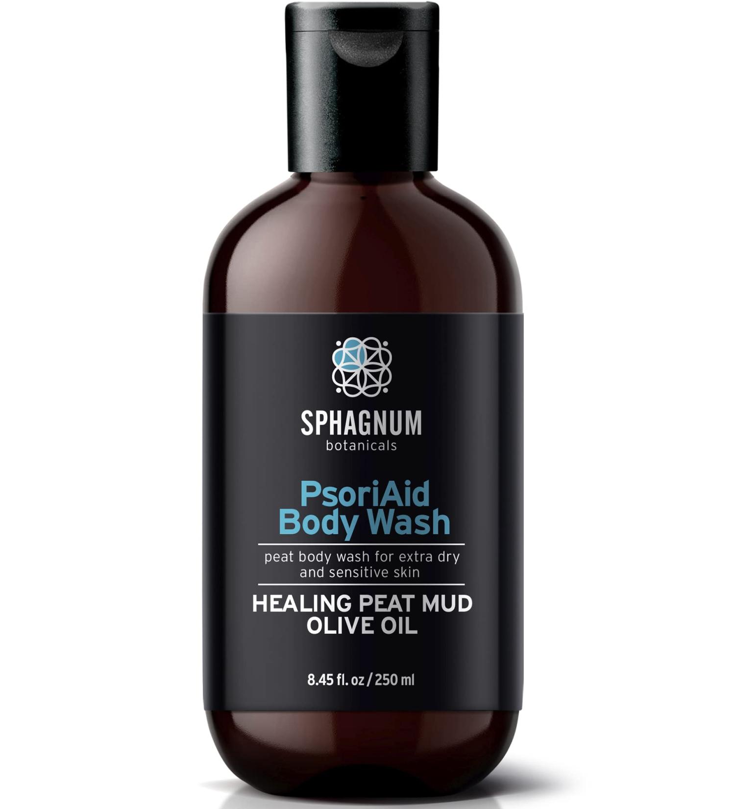 Psoriasis Body Wash - Soothing Peat Mud & Olive Oil for Dry Itchy Skin | 8.45 oz | International Shipping Available - Buy Online on GoSupps.com