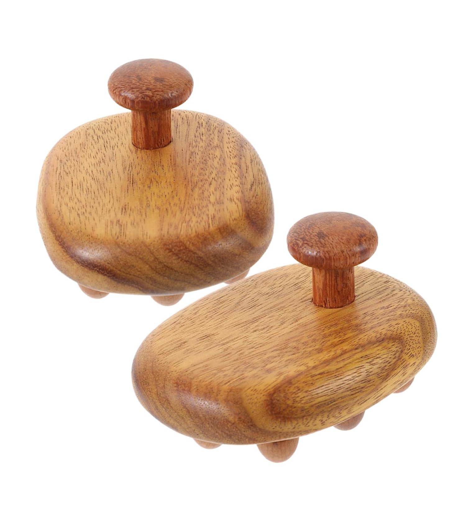 Hoement Wooden Massage Brush & Comb Set - Natural Wood Multi-Purpose Wide Tooth Combs for Scalp & Hair Care - Buy Online on GoSupps.com