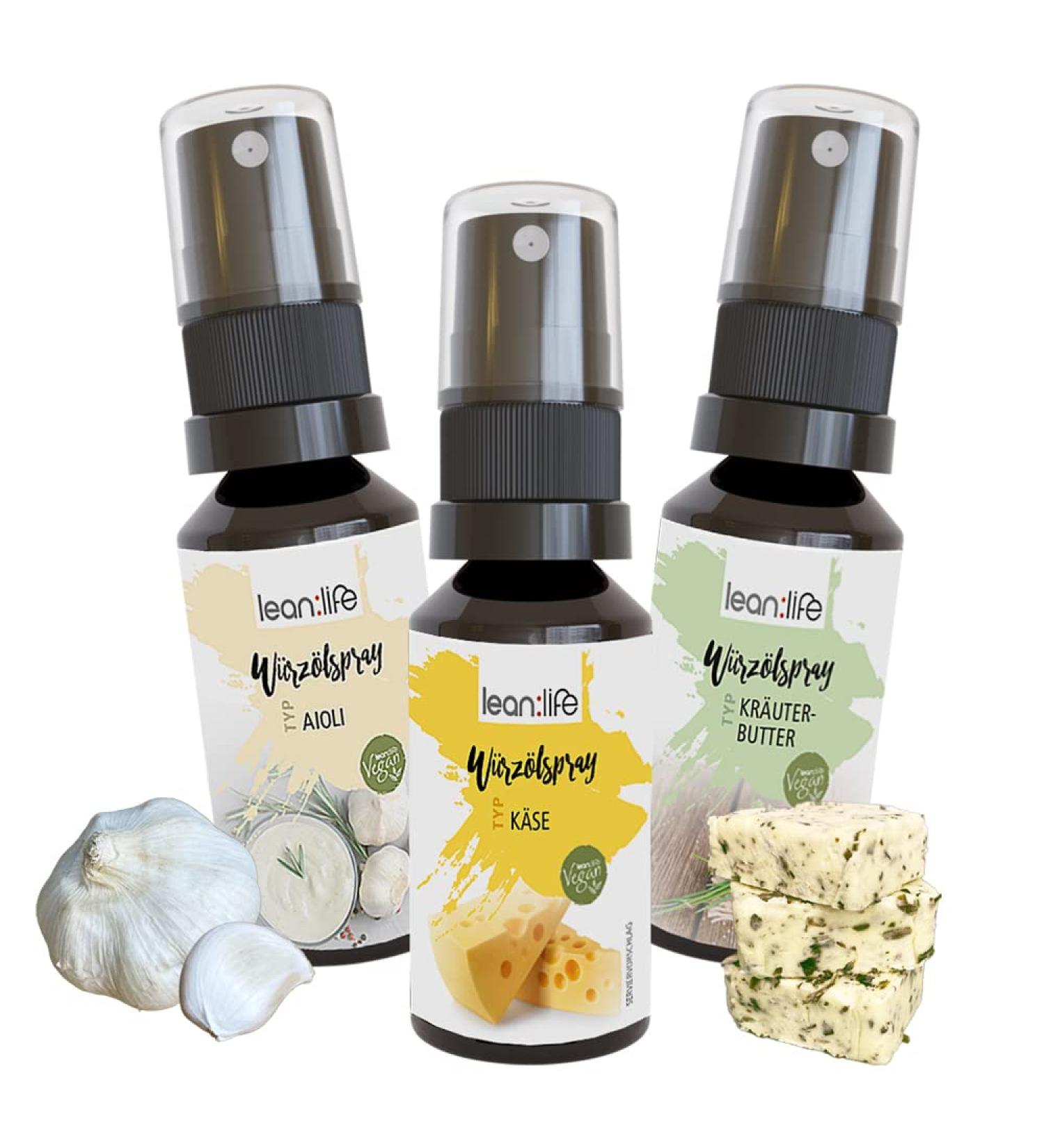 Lean Life Spice Spray - Vegan & Sugar-Free Aromatic Oil-Based Spice Drops - 3-Pack | Made in Germany - International Shipping! - Buy Online on GoSupps.com