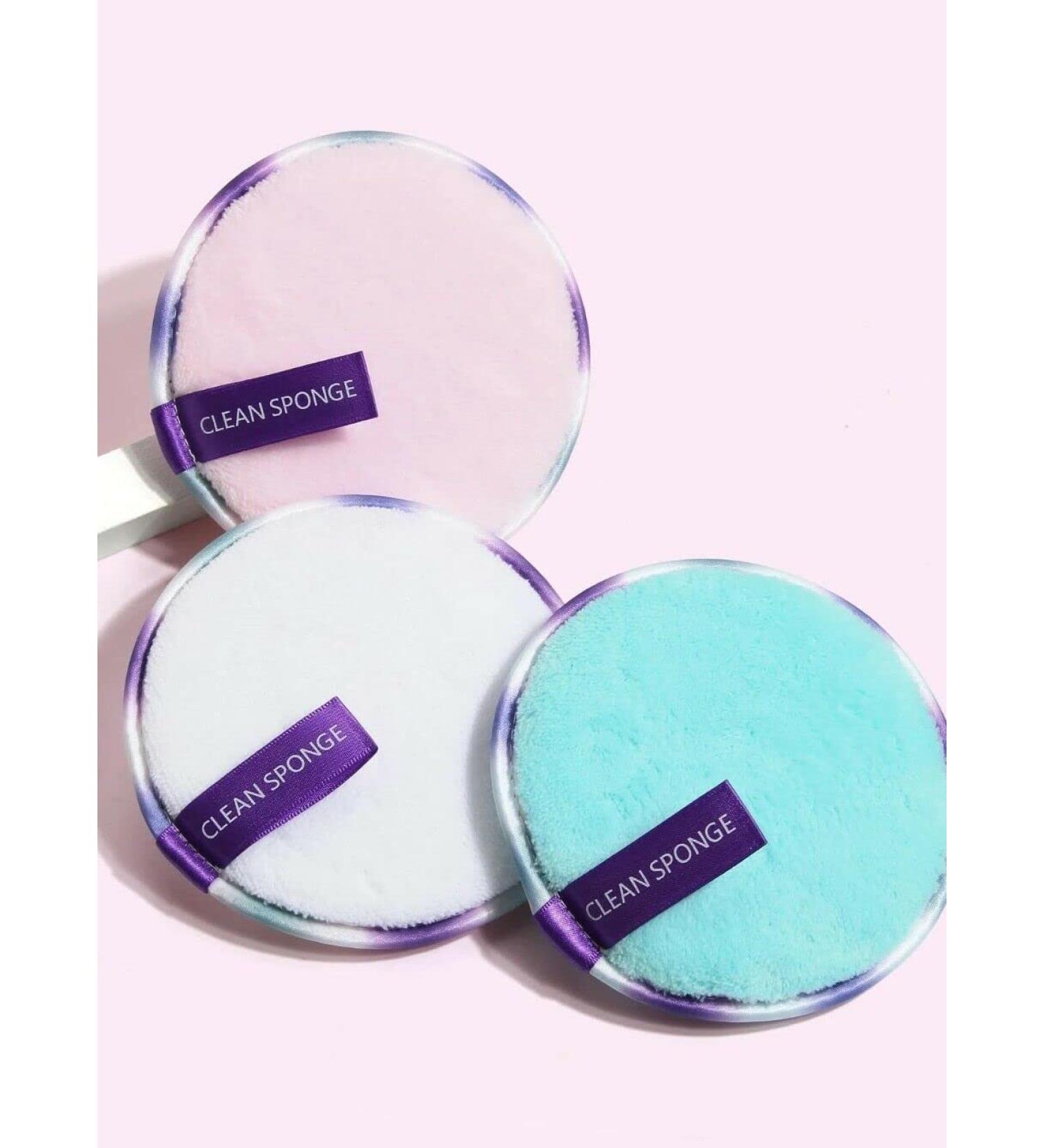 Make-Up Removal Pads | 3-Pack Eco-Friendly Puff for Effortless Cleansing - Buy Online on GoSupps.com