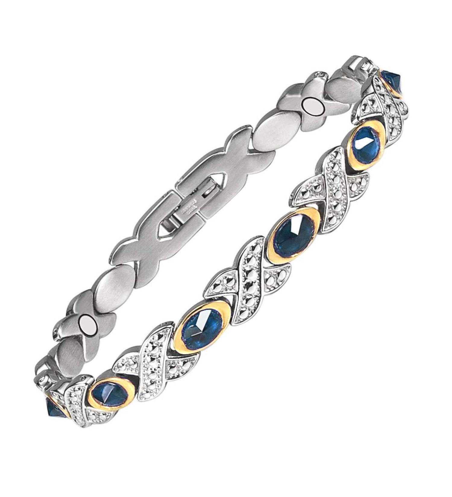 ENERCOPPEX 3500 Gauss Magnetic Therapy Copper Bracelet for Women - Arthritis Pain Relief & Carpal Tunnel Syndrome Health Jewelry (Green) - Buy Online on GoSupps.com