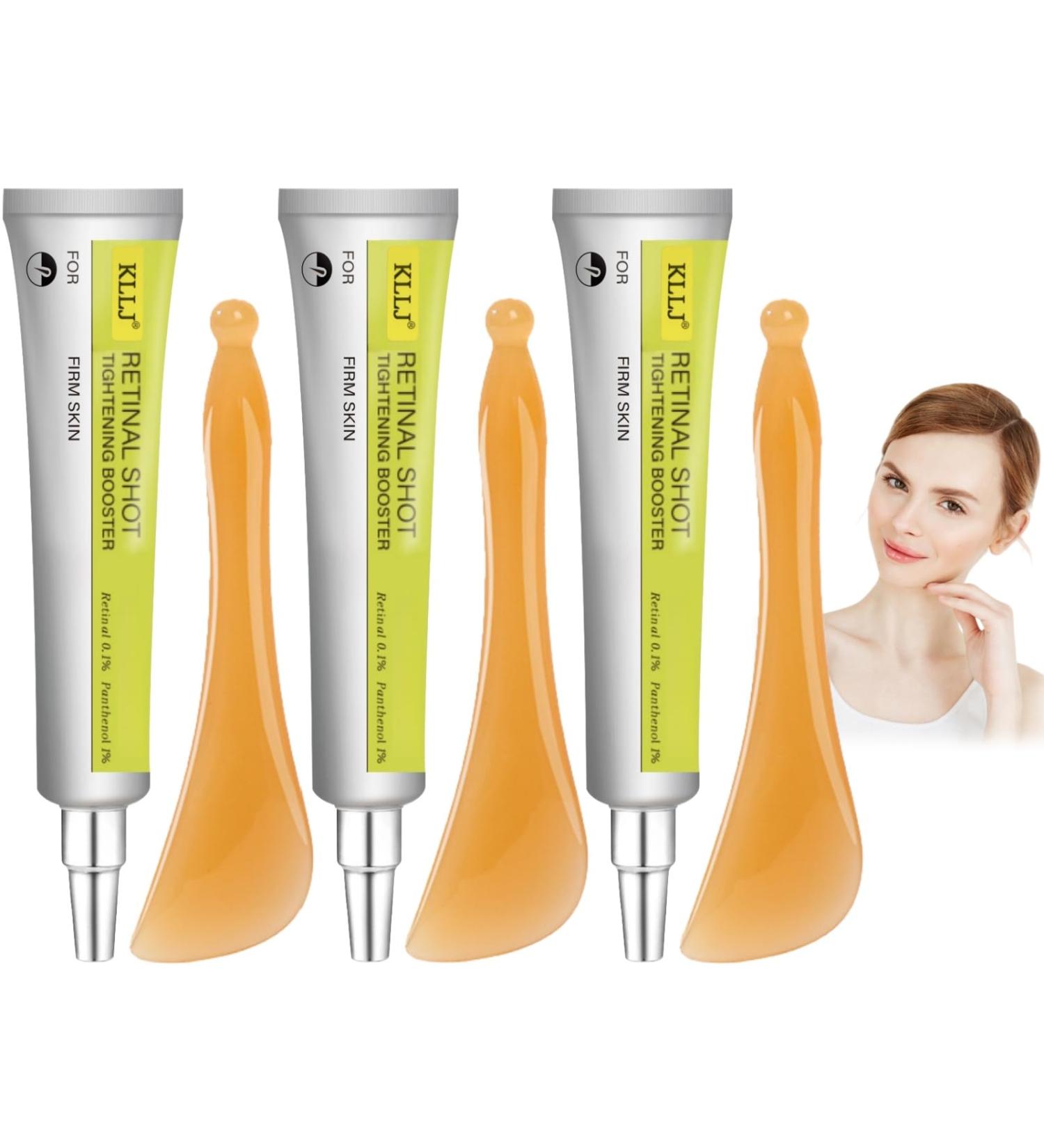 S rum raffermissant au r tinol 3 s rums raffermissants au r tinol avec trois spatules cr me raffermissante douce au r tinol s rum hydratant raffermissant soin doux pour le visage au r tinol 15 g - Buy Online on GoSupps.com