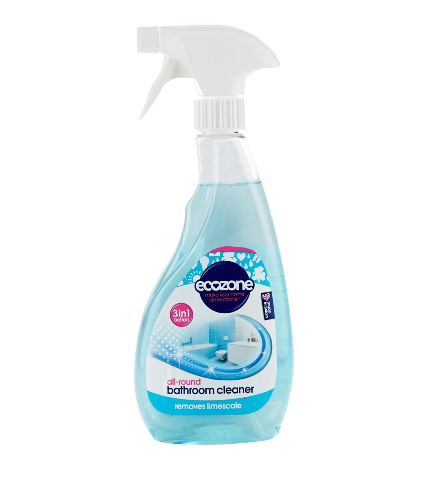 Ecozone 3-in-1 Bathroom Cleaner 500ml - Removes Stubborn Limescale, Leaves Showers Sparkling - Buy Online on GoSupps.com