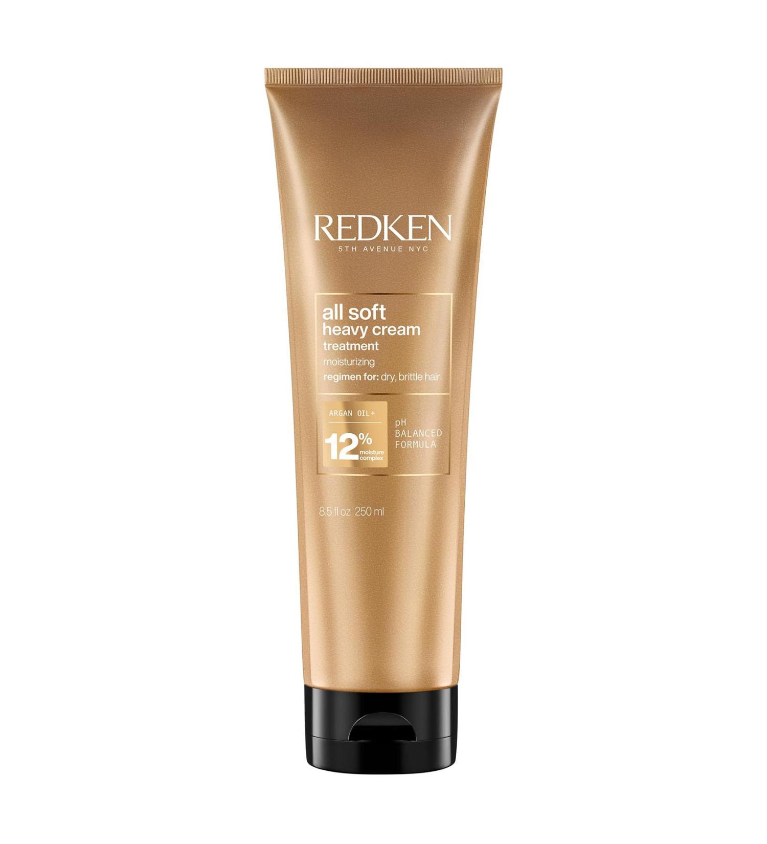 Redken Haarmask 250ml for Dry & Fragile Hair | Hydrate & Strengthen with Keratin & Argan Oil | All Soft Heavy Cream - Buy Online on GoSupps.com