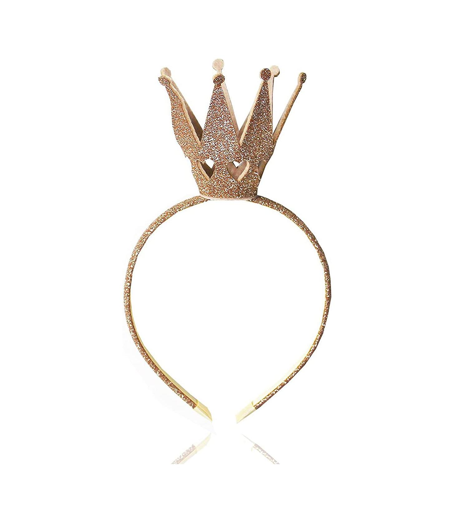 SIPALTY Girls Shiny Crown Hairband - Princess Headband for Wedding & Birthday Gift (Gold) - Buy Online on GoSupps.com