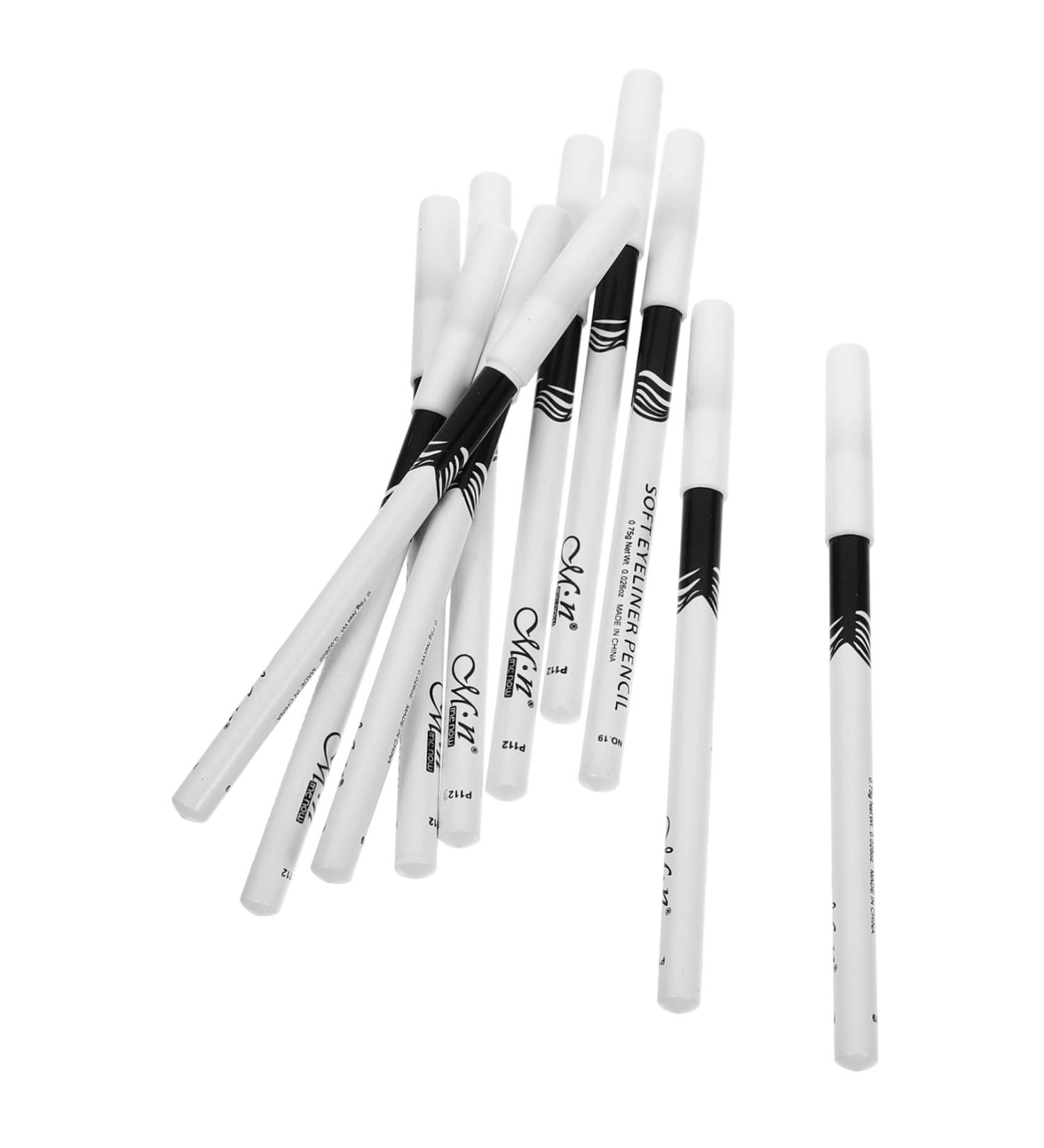 DRESSOOS 40 Pcs Lying Silkworm Eyeliner Lip Liner Pencil Eye Makeup Accessories Gel Wooden Pole White - Buy Online on GoSupps.com