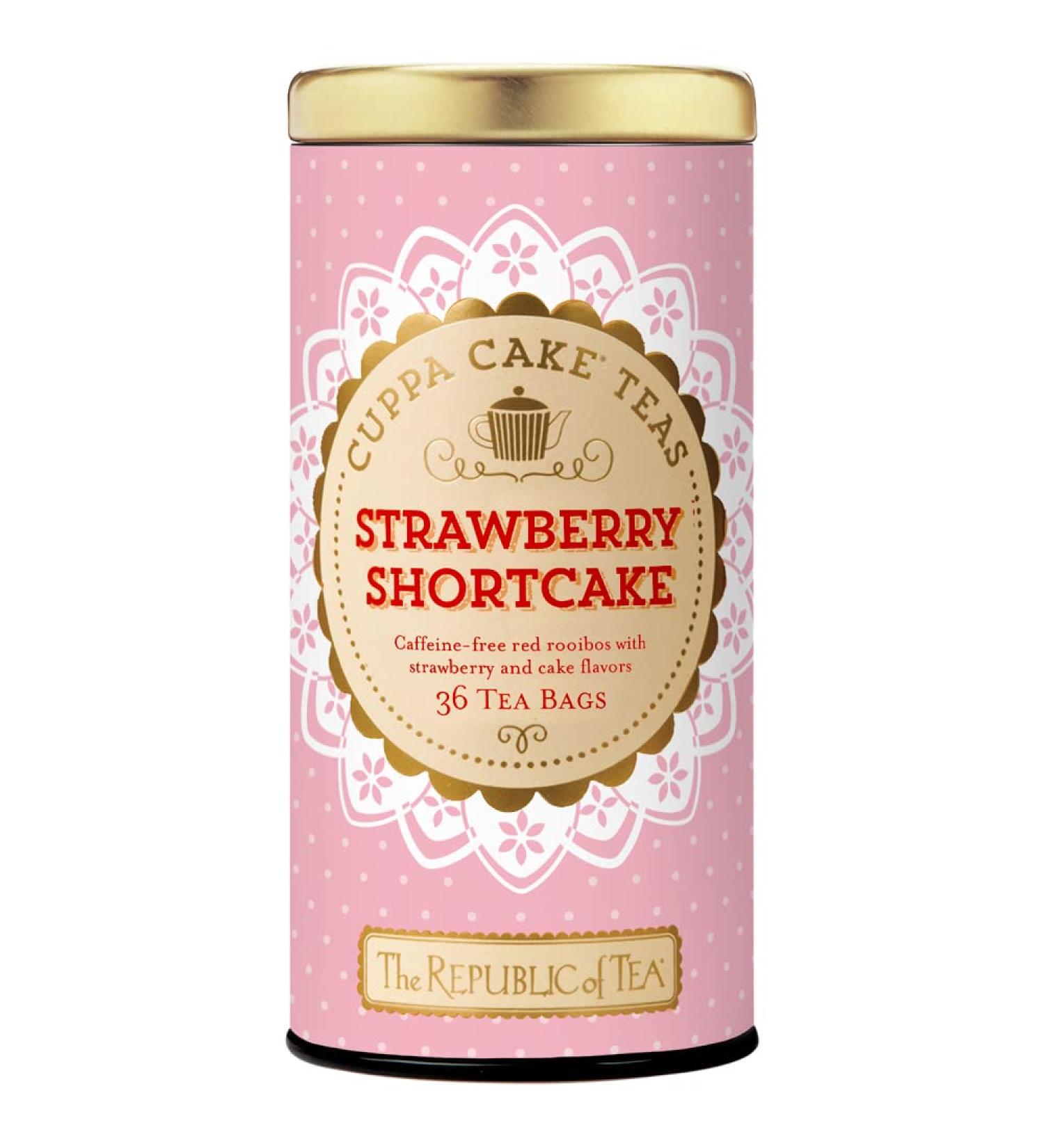 The Republic of Tea Strawberry Shortcake Cuppa Cake Herbal Tea - 36 Tea Bags - Buy Online on GoSupps.com