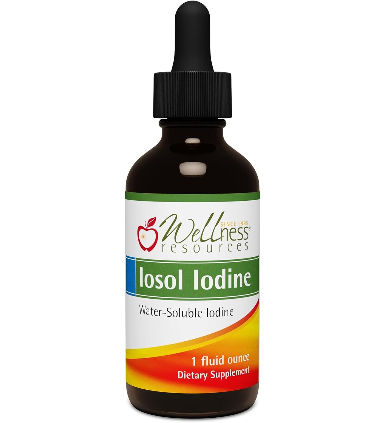 Wellness Resources Iosol Iodine Liquid - 1 Oz | Water Soluble Formula - Buy Online on GoSupps.com
