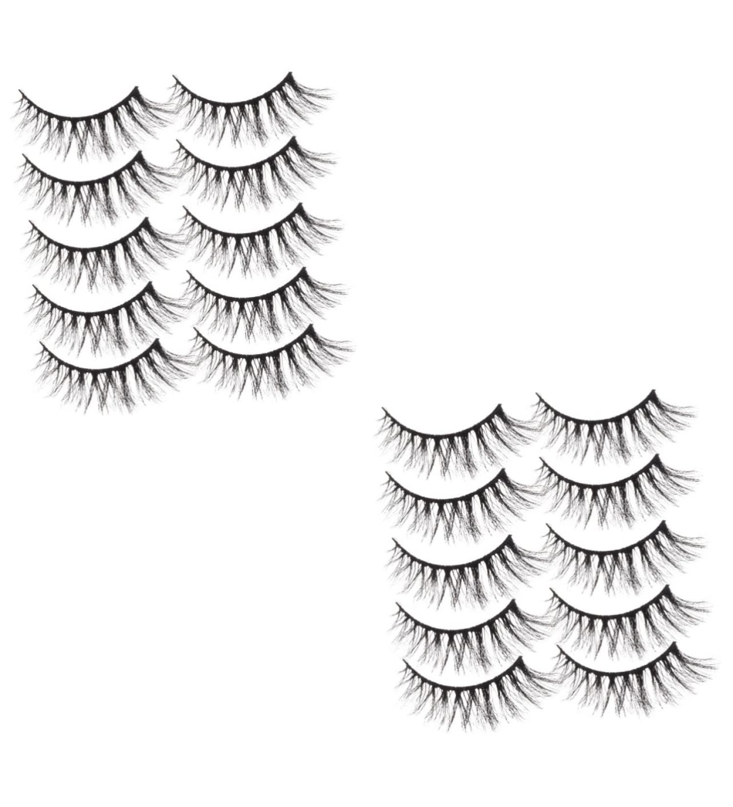 LALAFINA 20 Pairs Fake Eyelashes Lash Mascara Eyelash Kits Makeup Mascara Eye Lash Strip Lash Fake 3d Make up 1 count (Pack of 1) As Shownx2pcs - Buy Online on GoSupps.com