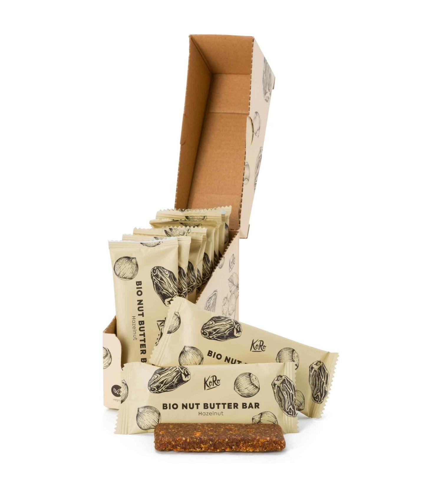 KoRo - Organic hazelnut puree bar 12 x 30 g - Buy Online on GoSupps.com