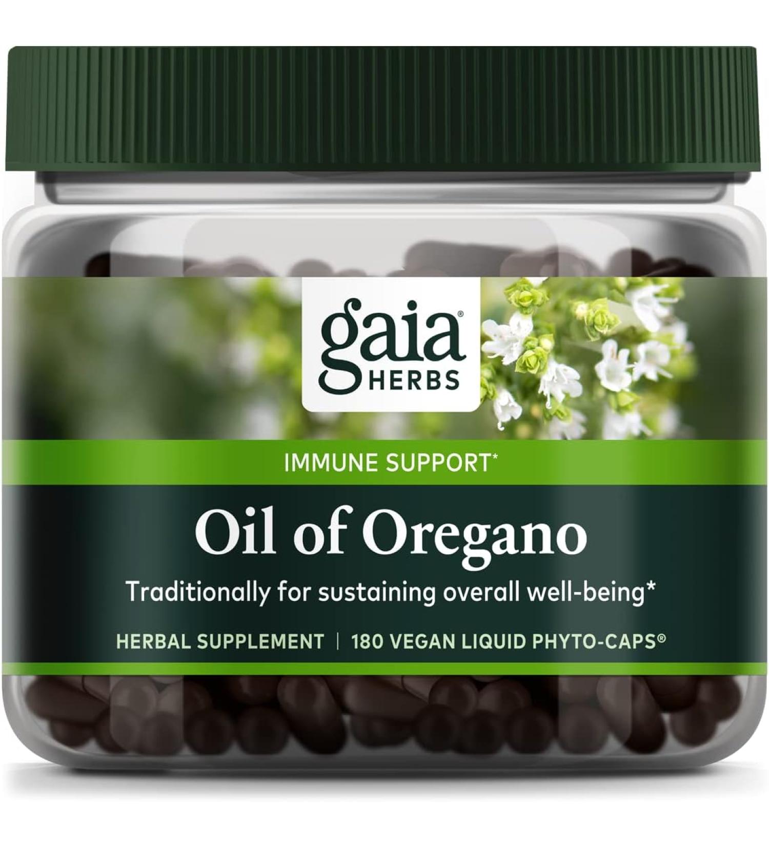 Gaia Herbs Oil Of Oregano Immune and Antioxidant Support - 180 Vegan Liquid - Buy Online on GoSupps.com