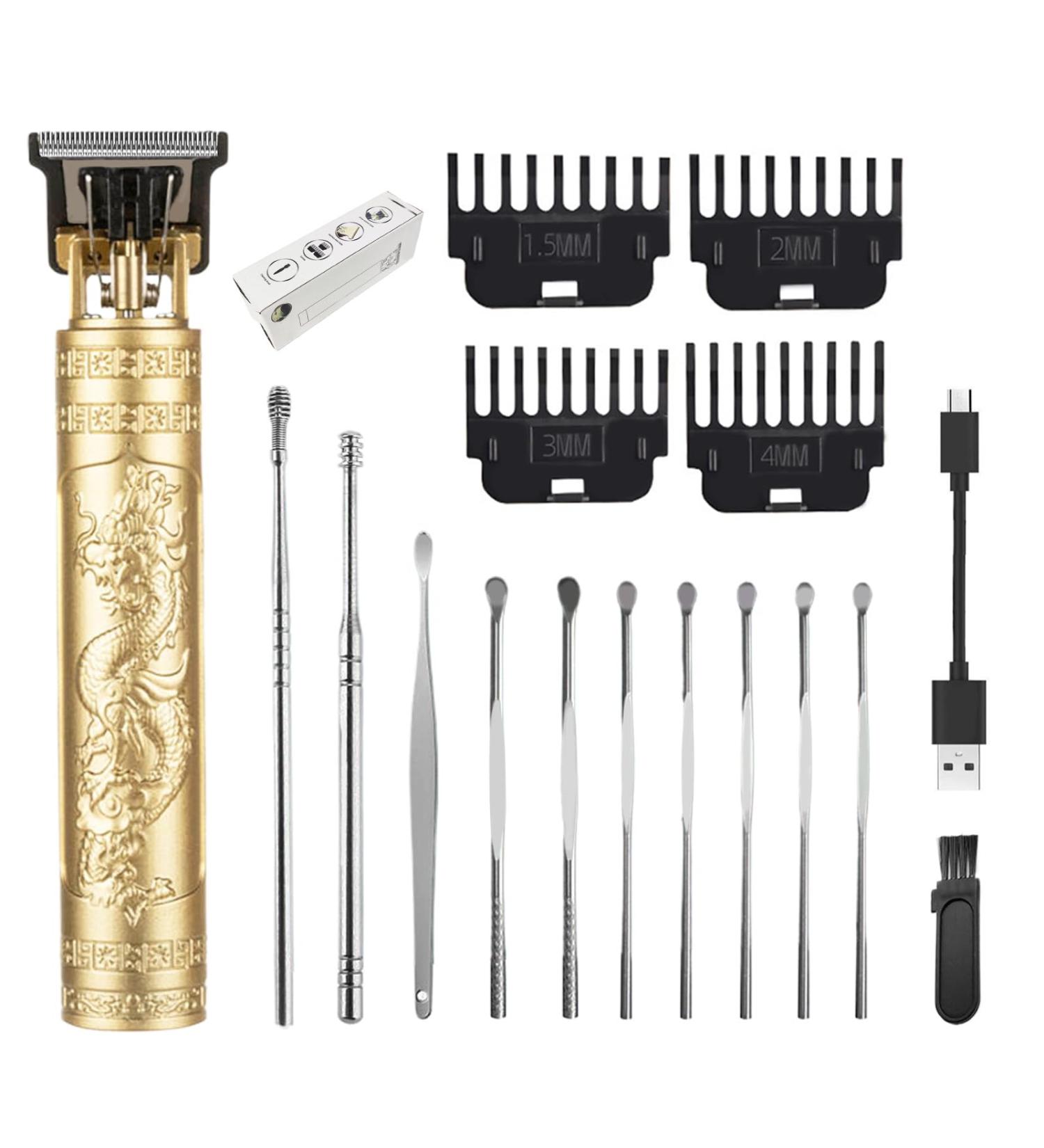 Buy Cordless Hair Clippers for Men Compact Travel Hair Clippers Set with 10 Earpicks | Rechargeable & Stylish Grooming Solution - Buy Online on GoSupps.com