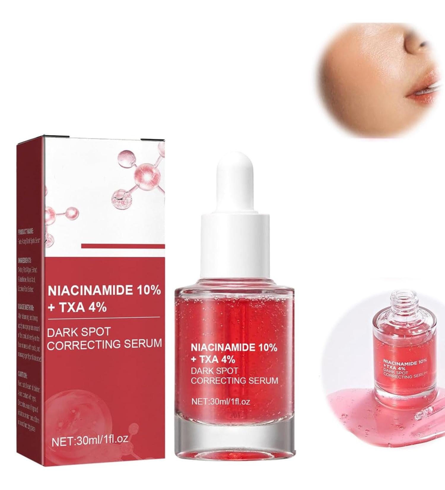 Dark Spot Correcting Serum 10% Niacinamide+ 4% Tranexamic Acid Serum Ceramide Hyaluronic Acid Vitamin B12 natural color for Sensitive skin Fragrance-Free For Women Skin Care Serum (30Ml-1Pcs) 10 ml (Pack of 3) - Buy Online on GoSupps.com