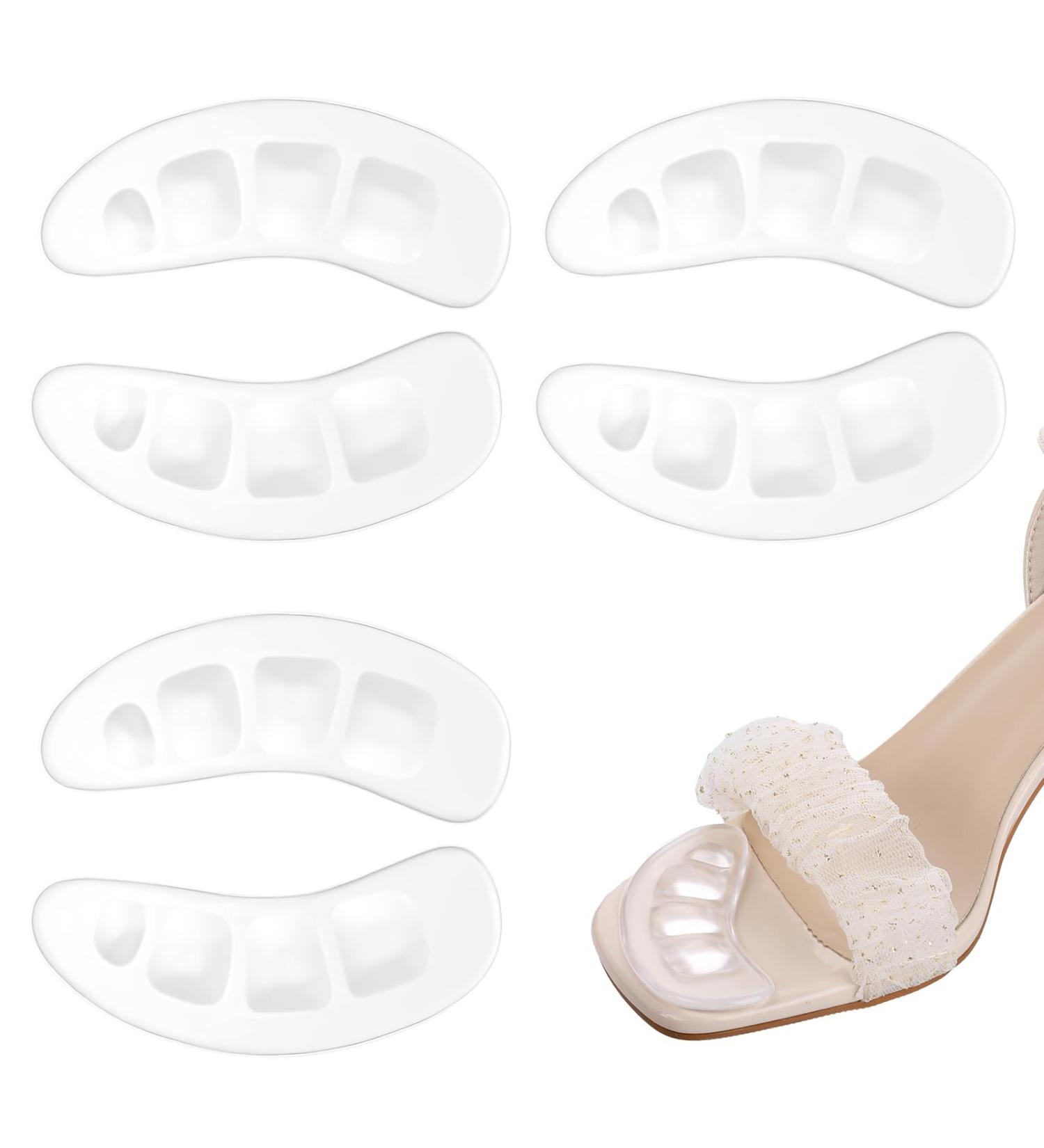Women's Metatarsal Pads - 3 Pairs Non-Slip Silicone Ball of Foot Cushions for High Heel Comfort | Clear Forefoot Inserts for Heels - Buy Online on GoSupps.com