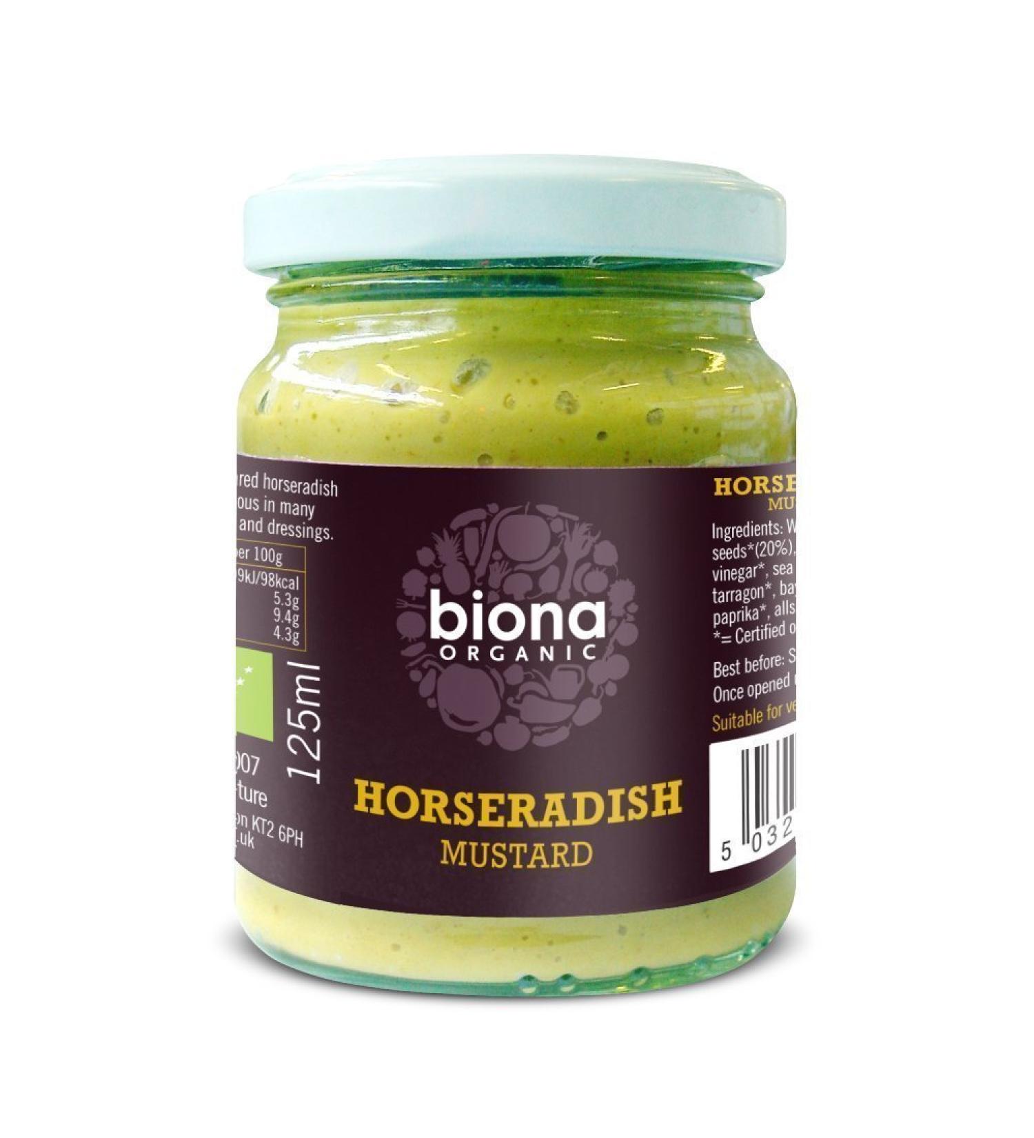 Organic Horseradish Mustard 125g by Biona