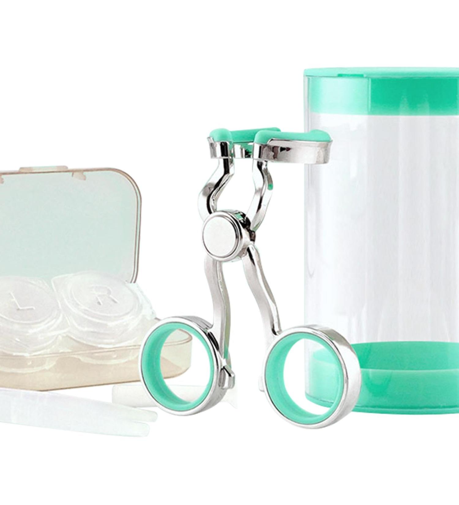 Lens Applicator Tool Eye Opener for Lens Wearing - Lens Remover Lens Insertion Wearing Aids with Lens Case Travel Kit for New User Green - Buy Online on GoSupps.com