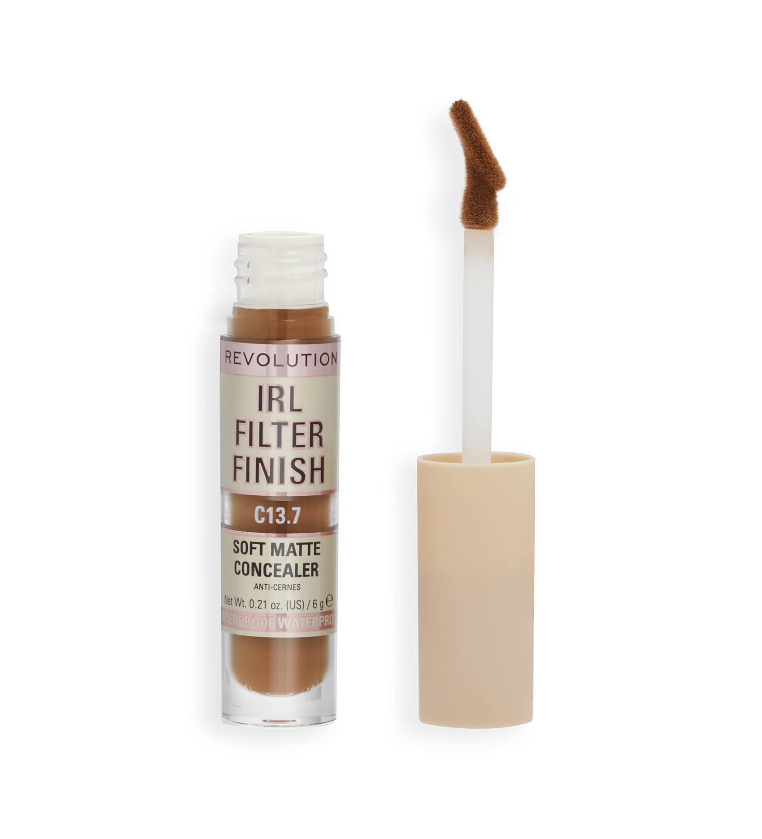 Makeup Revolution IRL Filter Finish Concealer C13.7 - Dark Skin Tones - 6g (Pack of 1) - Buy Online on GoSupps.com