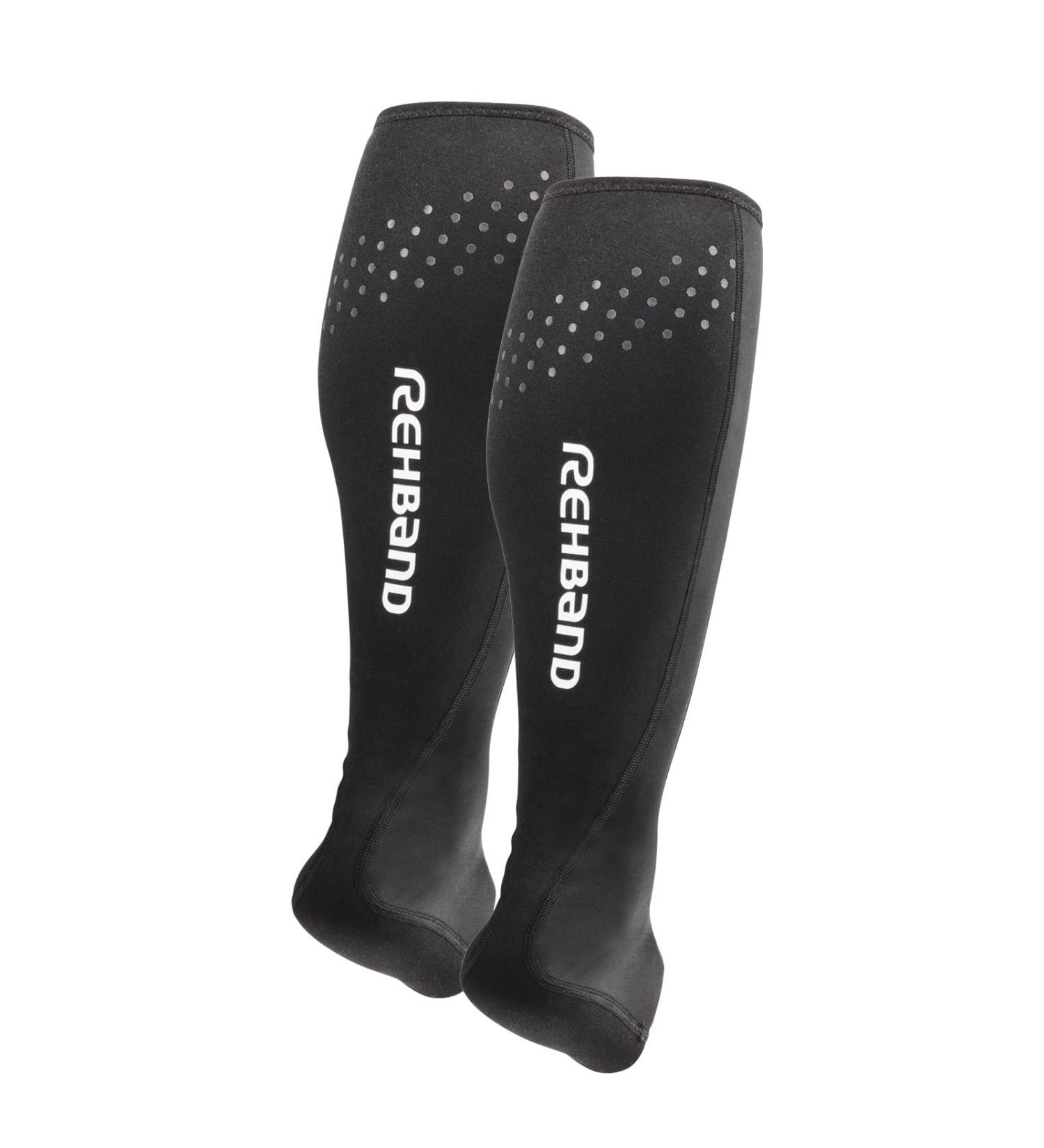 Rehband Neoprene Achilles Tendon Brace | Ankle Support for Men & Women | Pain Relief for Achilles Tendonitis | Compression Sleeve | Large Black - Buy Online on GoSupps.com