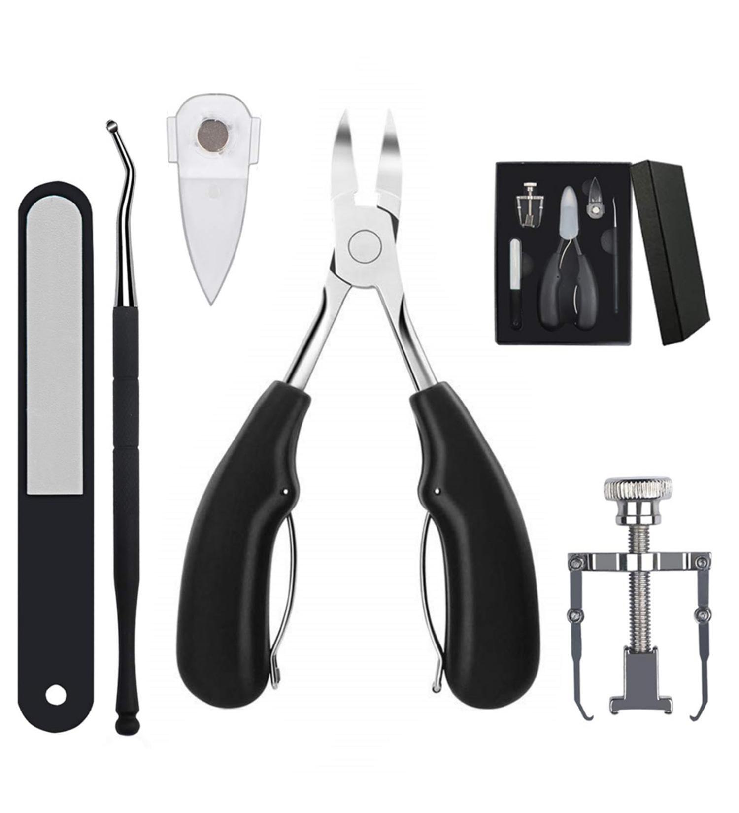 Toe Nail Clipper - Stainless Steel Toenails Trimmer | 5-Piece Painless Toenail Treatmentt Tools | Comfortable Toenail Clippers for Ingrown Toenail Care General Nail Care Preventing Infectionn - Buy Online on GoSupps.com