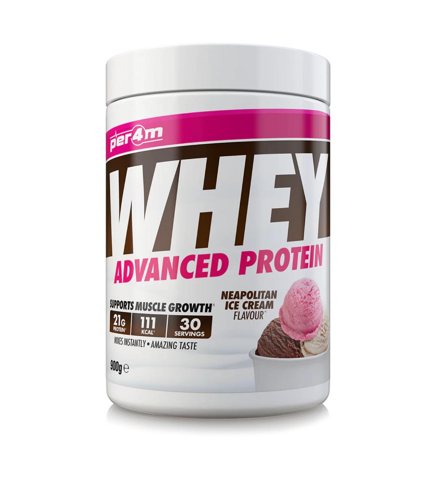 Per4m Whey Protein 900g Neapolitan Ice Cream - Buy Online on GoSupps.com