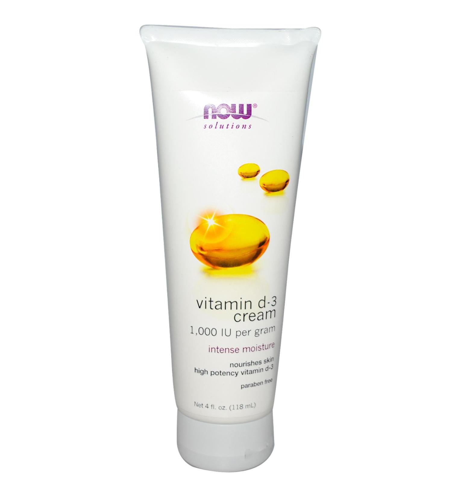 Now Foods Vitamin D-3 Cream 1000 IU 4 fl oz (118 ml)
