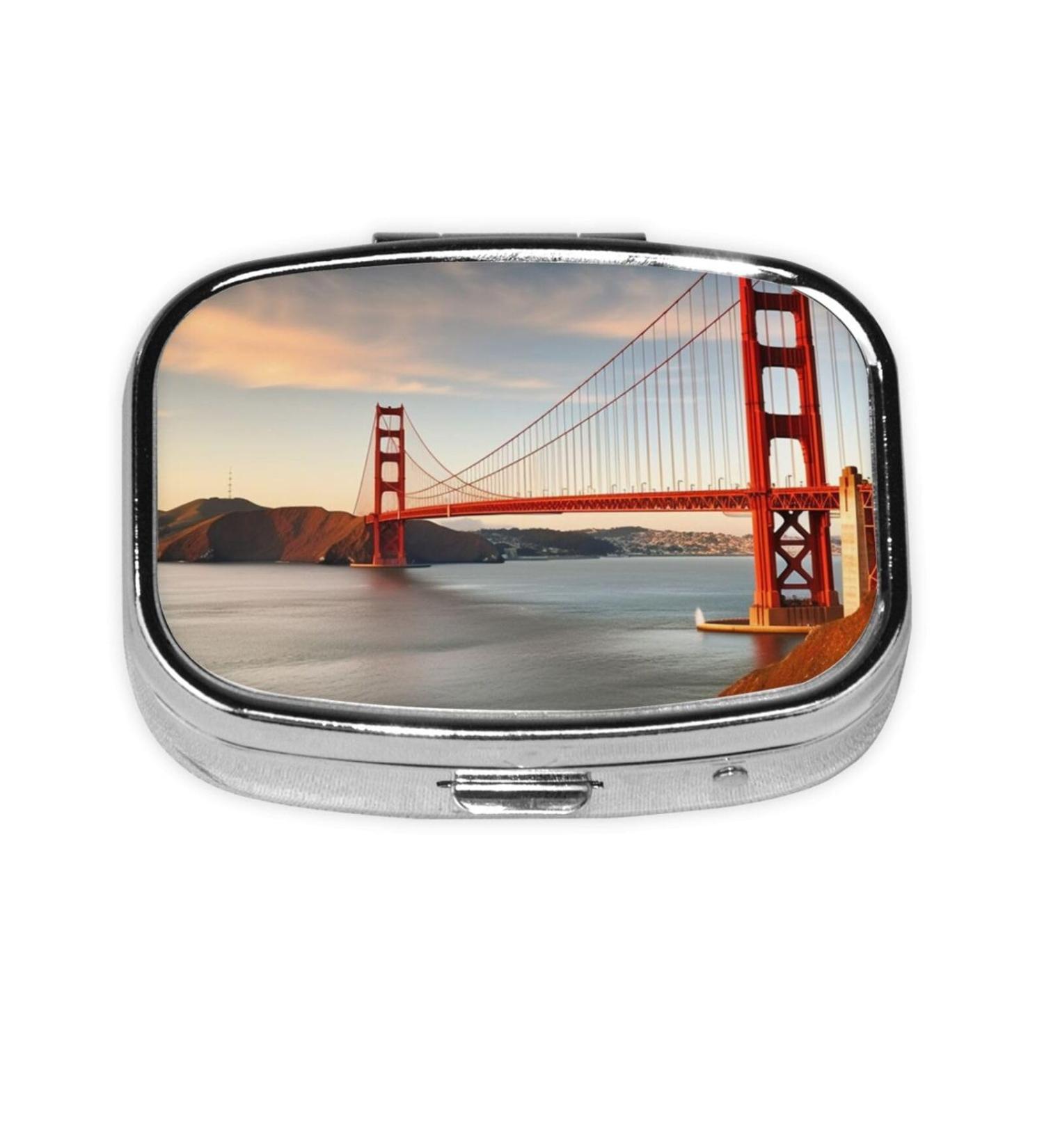 Golden Gate Bridge Printed Pill Box | Portable Travel Medicine Organizer - Shop Now - Buy Online on GoSupps.com