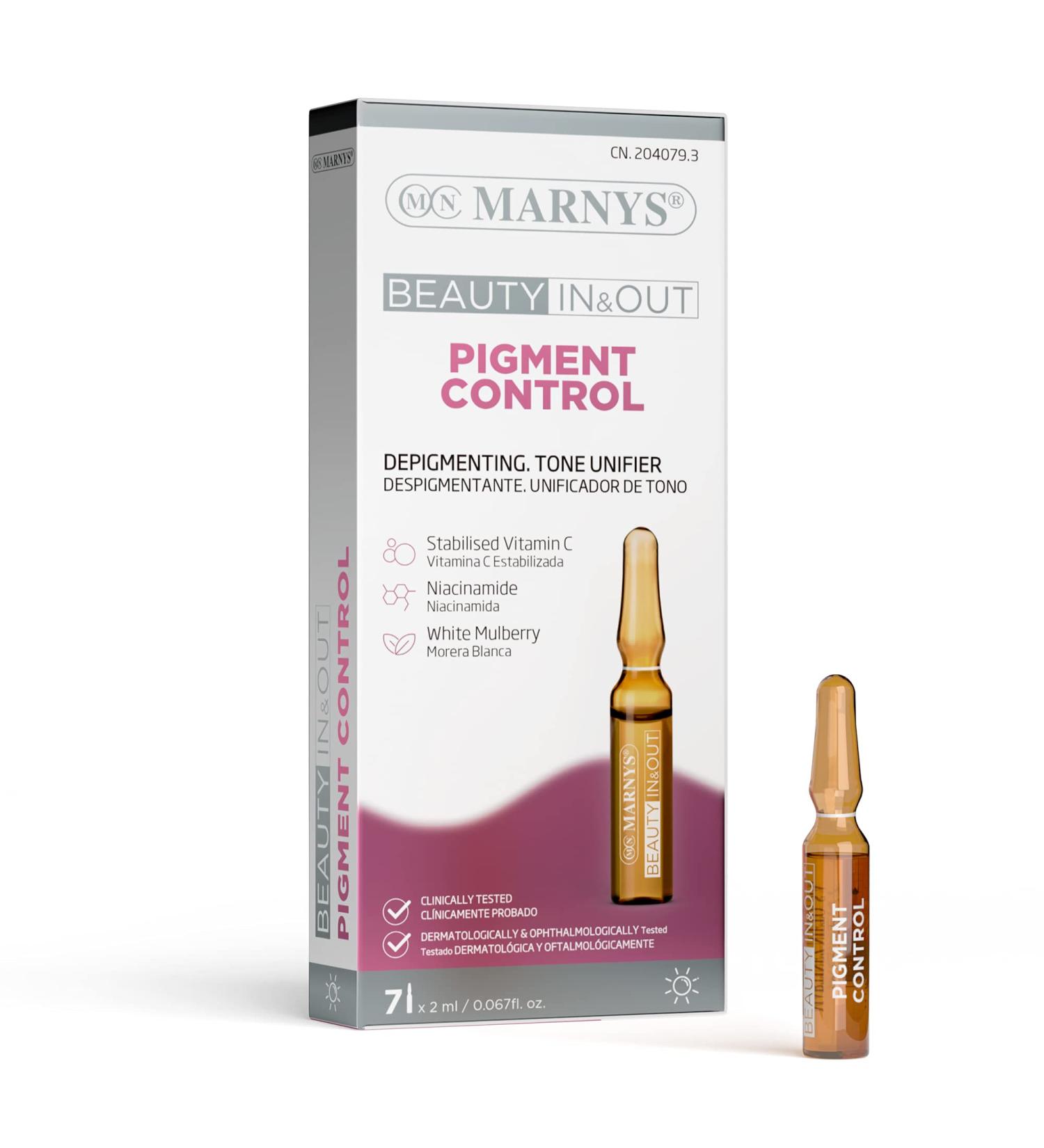 MART NEZ NIETO SA Marnys Pigment Control Cosmetic ampoules color pigments and uniformity of the clay 7 ampoules of 2 ml for two weeks stabilized vitamin C and niacinamide 60 g - Buy Online on GoSupps.com