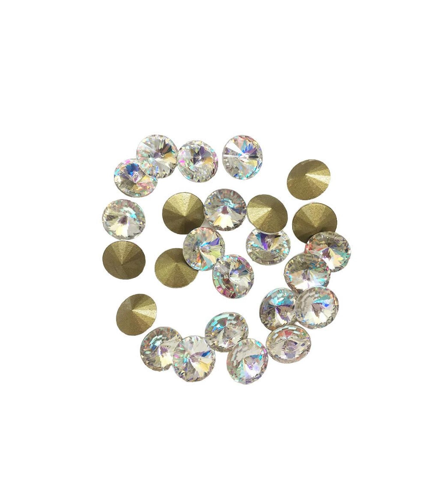 dijiusidy Nail Rhinestones Manicure Decorations Multiple-Shape Multi-color Glass DIY Decor Stickers Eye-catching Beauty Tools 8mmRound Satellite - Buy Online on GoSupps.com