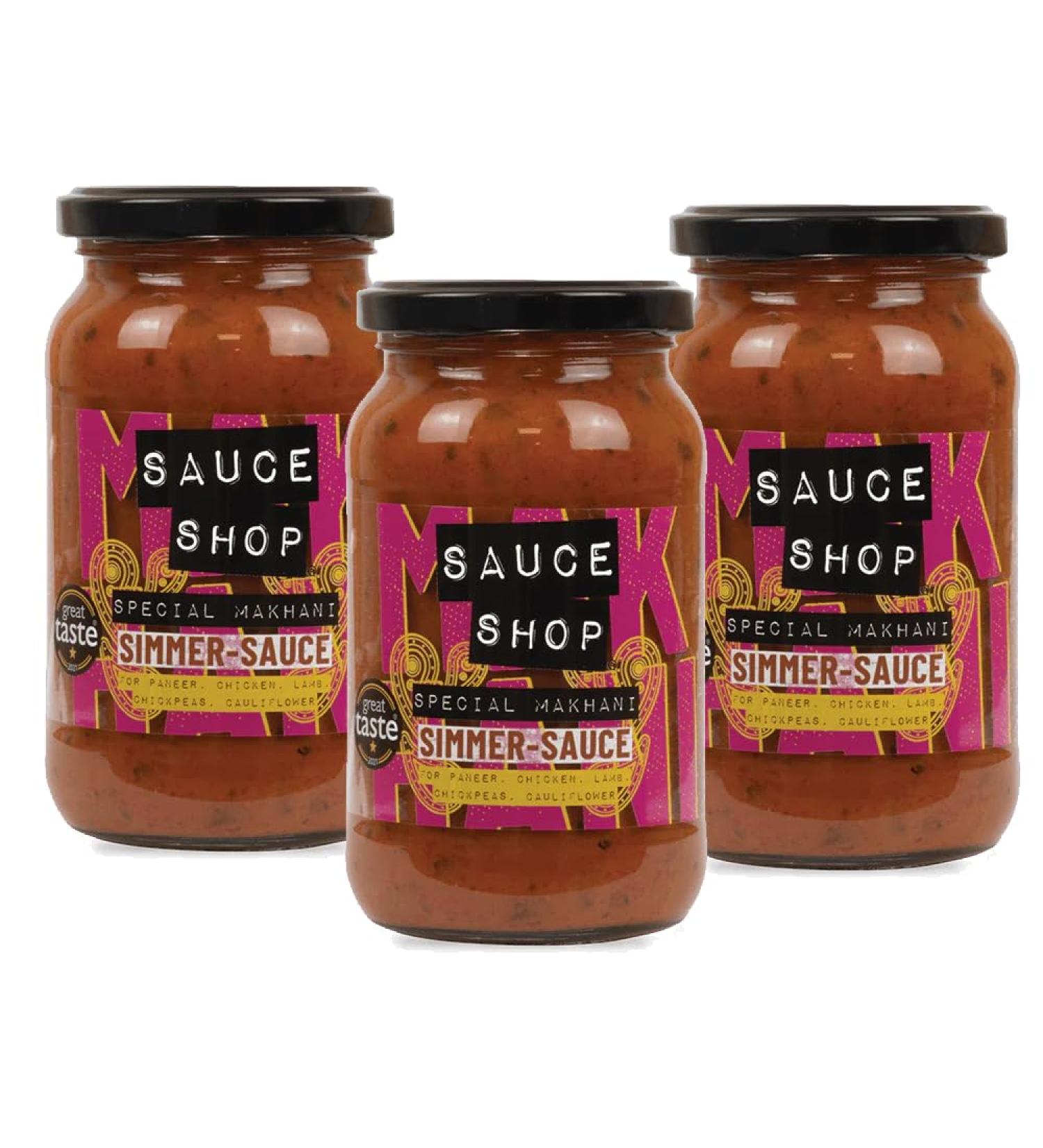 Sauce Shop - Special Makhani Simmer Sauce Pack of 3 - Indian Curry - 3x 360g Glass Jars