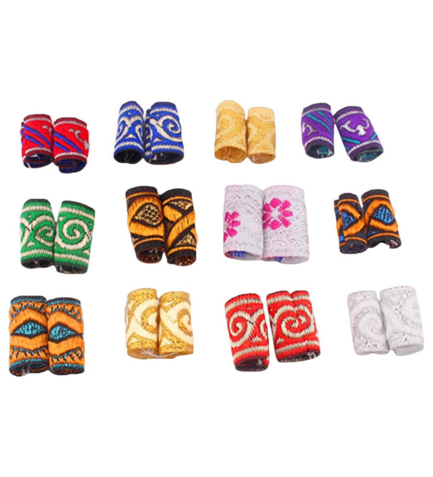 Beaupretty 12Pcs Colorful Dreadlocks Pearls & Cuffs - Decorative Hair Accessories for Men & Women - Buy Online on GoSupps.com