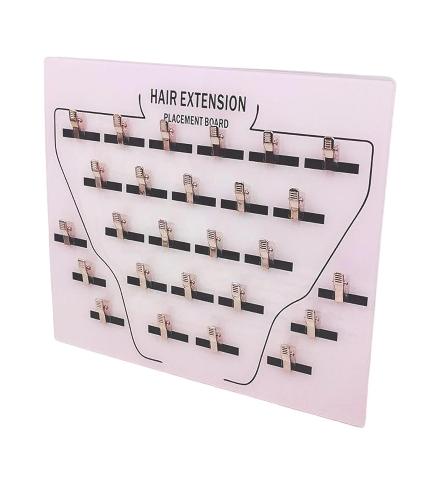 Joberio Hair Extension Holder Acrylic Board Hair Extension Holder Board With Clip For Hairpieces Wig Sectioning Display Grafting Plate Home & Salon Wig Grafting Plate light pink - Buy Online on GoSupps.com