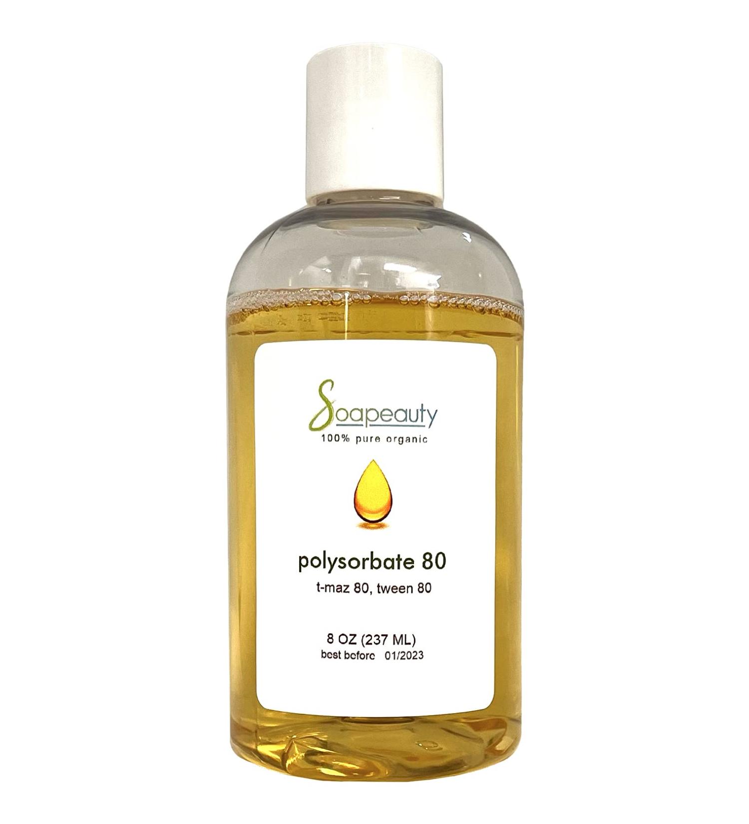 POLYSORBATE 80 | T-MAZ 80 | Tween 80 | 100% Pure Cosmetic Grade Solubilizer & Emulsifier | Sizes 2oz to 7lbs | 8oz (Pack of 1) - Buy Online on GoSupps.com