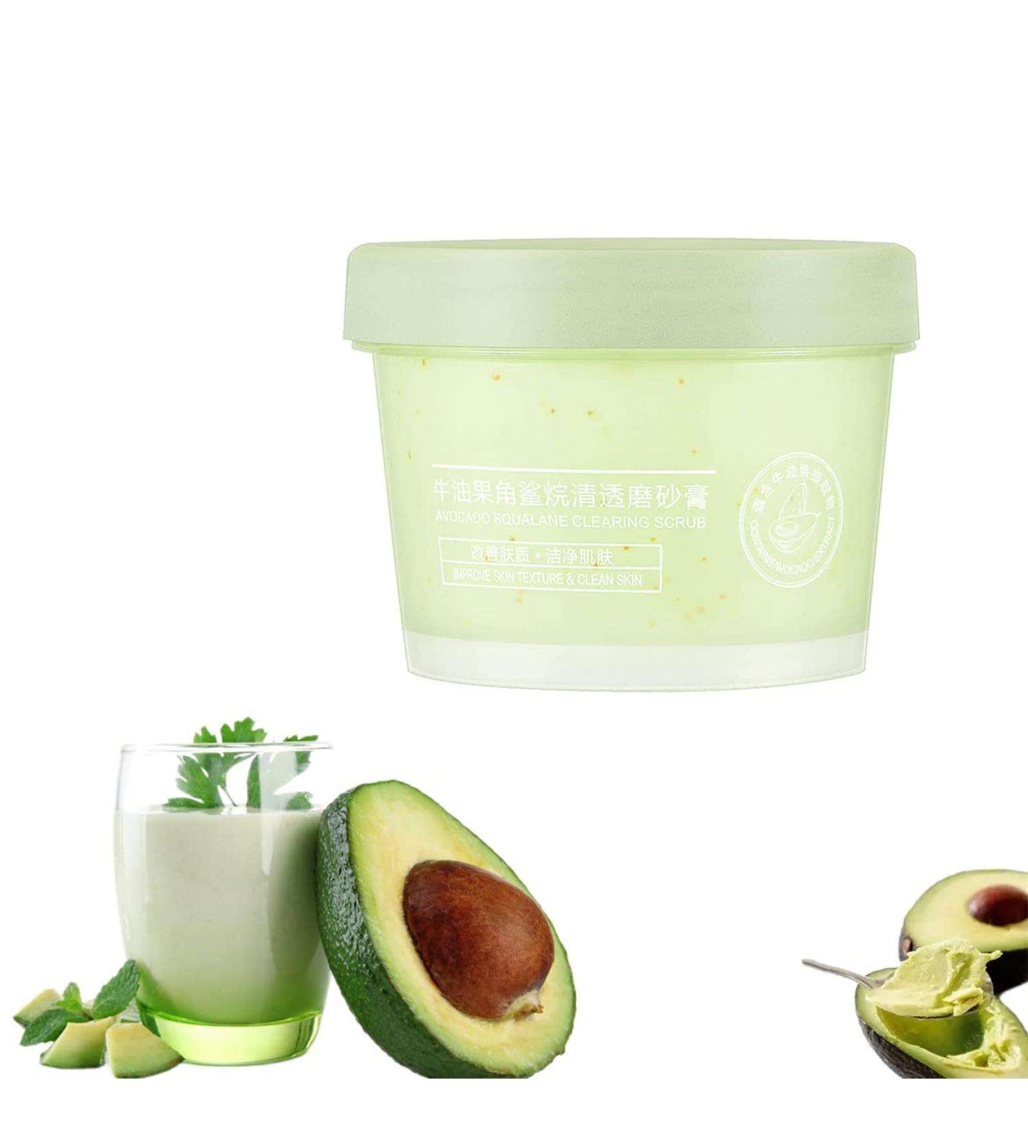 Squalane Reduce Celluli Body Scrub Organic Avocado Body Scrub Exfoliating Scrub for Dull Skin Smooth & Tight Body Scrub for Body Deeply Cleaning - Buy Online on GoSupps.com