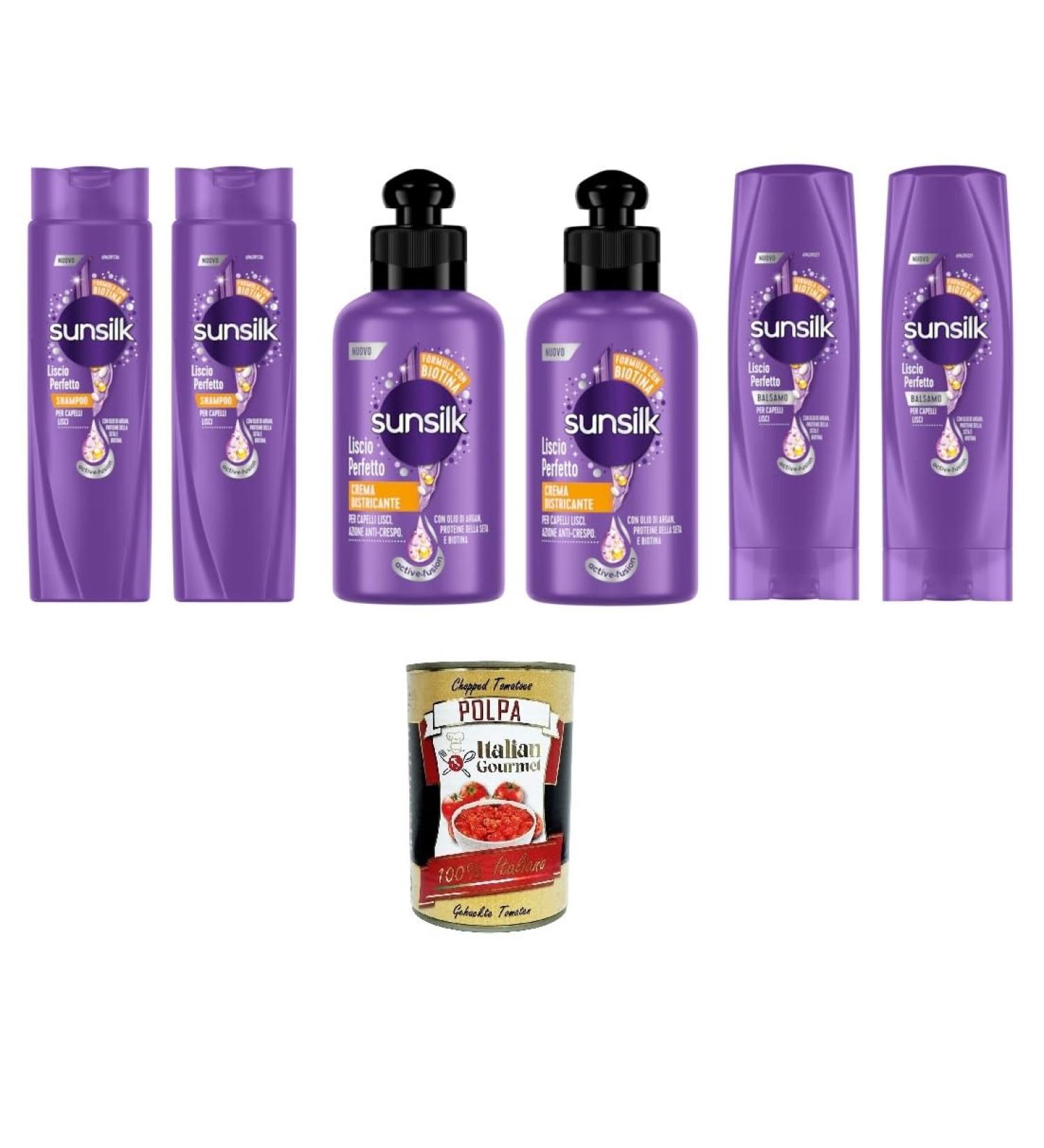 Unilever Sunsilk Glad Testpakket perfect 2 x shampoo glad perfect 250 ml 2 x balsem glad perfect 200 ml 2 x Perfect Smooth Detangling Cream 200 ml + Italiaanse Gourmet Polpa 400 g - Buy Online on GoSupps.com