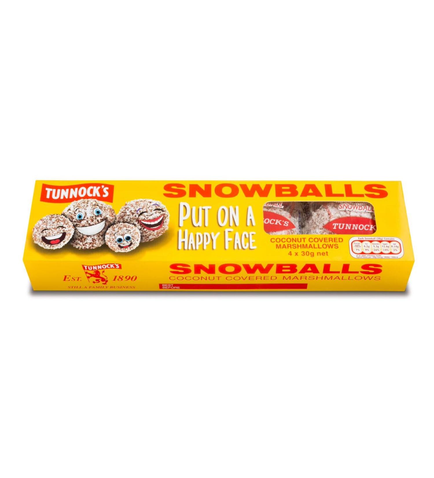 TUNNOCK'S Snowballs - Coconut Covered Marshmallows 4 Pack 120g (4.2 oz) by Tunnock's - Buy Online on GoSupps.com