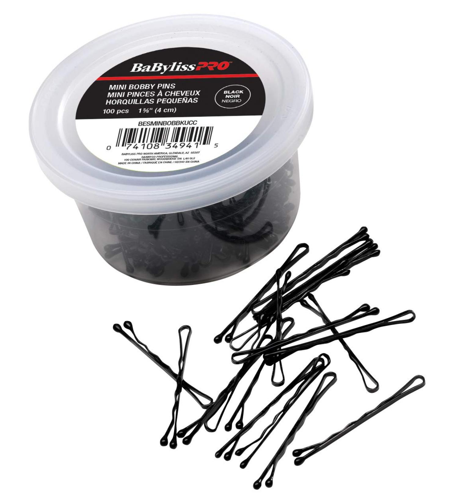 BaBylissPRO Mini Bobby Pins 4cm long Black