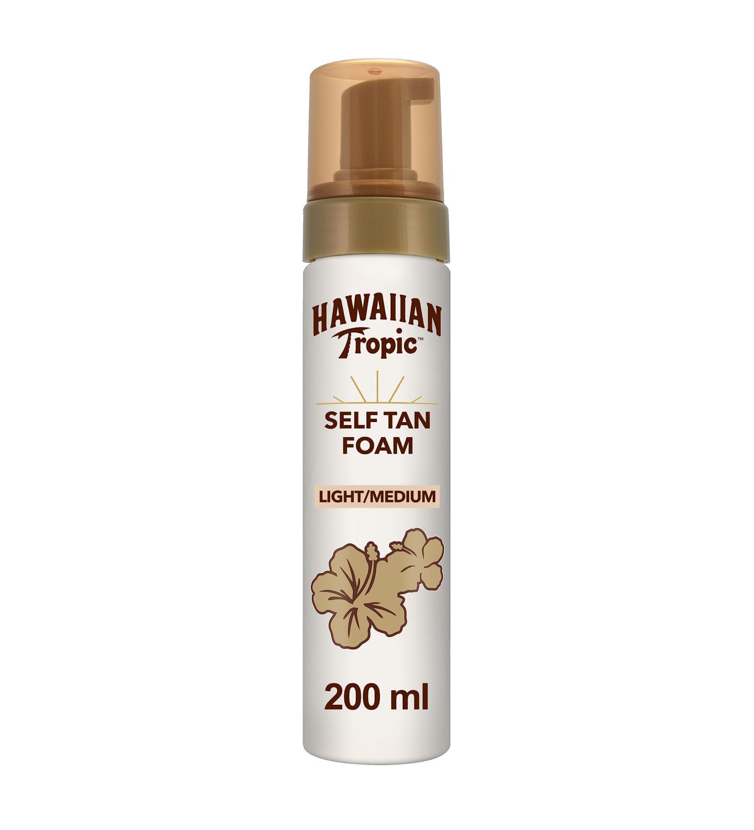 Hawaiian Tropic Self-Tanning Foam Light/Medium 200ml | Natural Glow & Flawless Tan | Buy Online - Buy Online on GoSupps.com