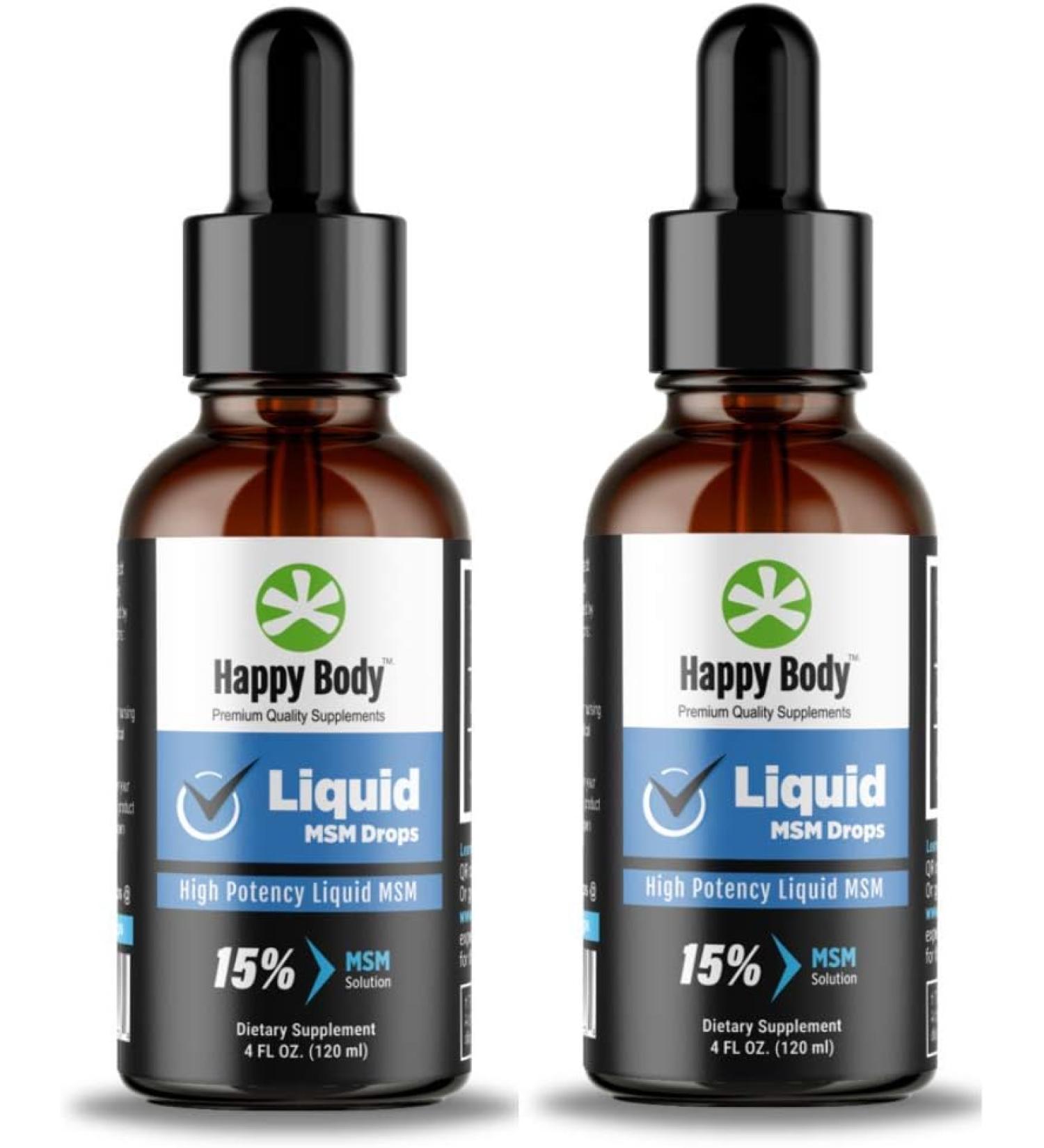 Liquid MSM Drops - Highest MSM Content for Oral & Topical Use | 2 Pack (4 fl oz - Buy Online on GoSupps.com