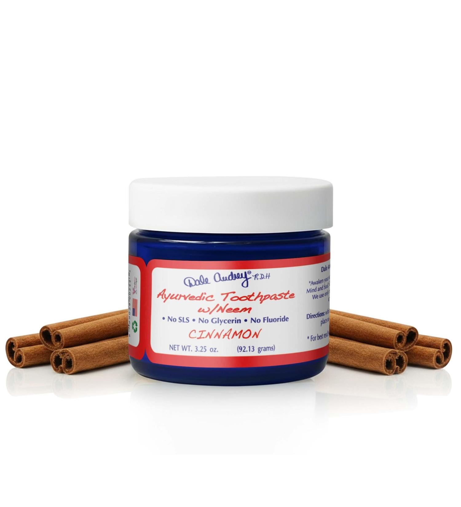 Dale Audrey Ayurvedic Mineralizing Tooth Paste Organic Cinnamon Flavor for Teeth Whitening and Fresh Breath Enamel Repair Vegan Toothpaste | Natural Toothpaste Fluoride Free-3.25 Oz - Buy Online on GoSupps.com