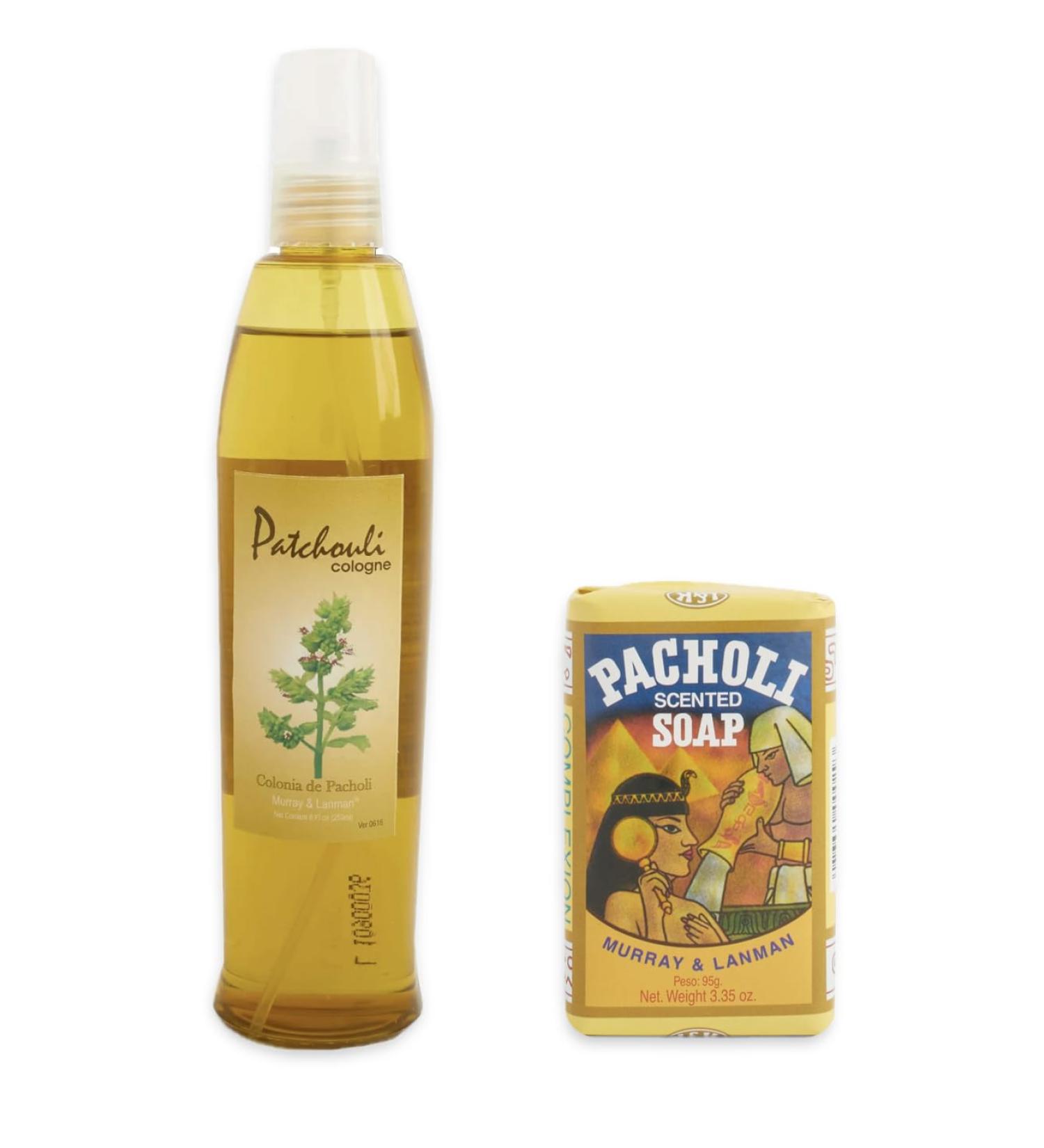 Murray & Lanman Patchouli Cologne Spray 8 Fl Oz + Patchouli Soap 3.35 Oz (Colonia Pacholi + Jabon Pacholi) - Buy Online on GoSupps.com