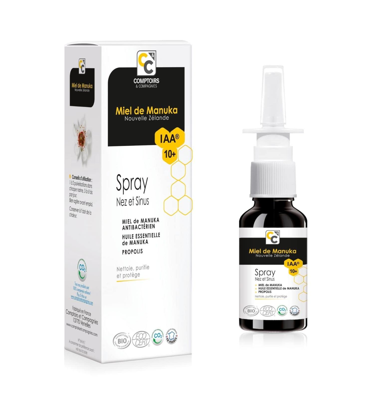 Organic IAA10 Manuka Honey Nose and Sinus Spray by COMPTOIRS ET COMPAGNIES - Buy Online on GoSupps.com