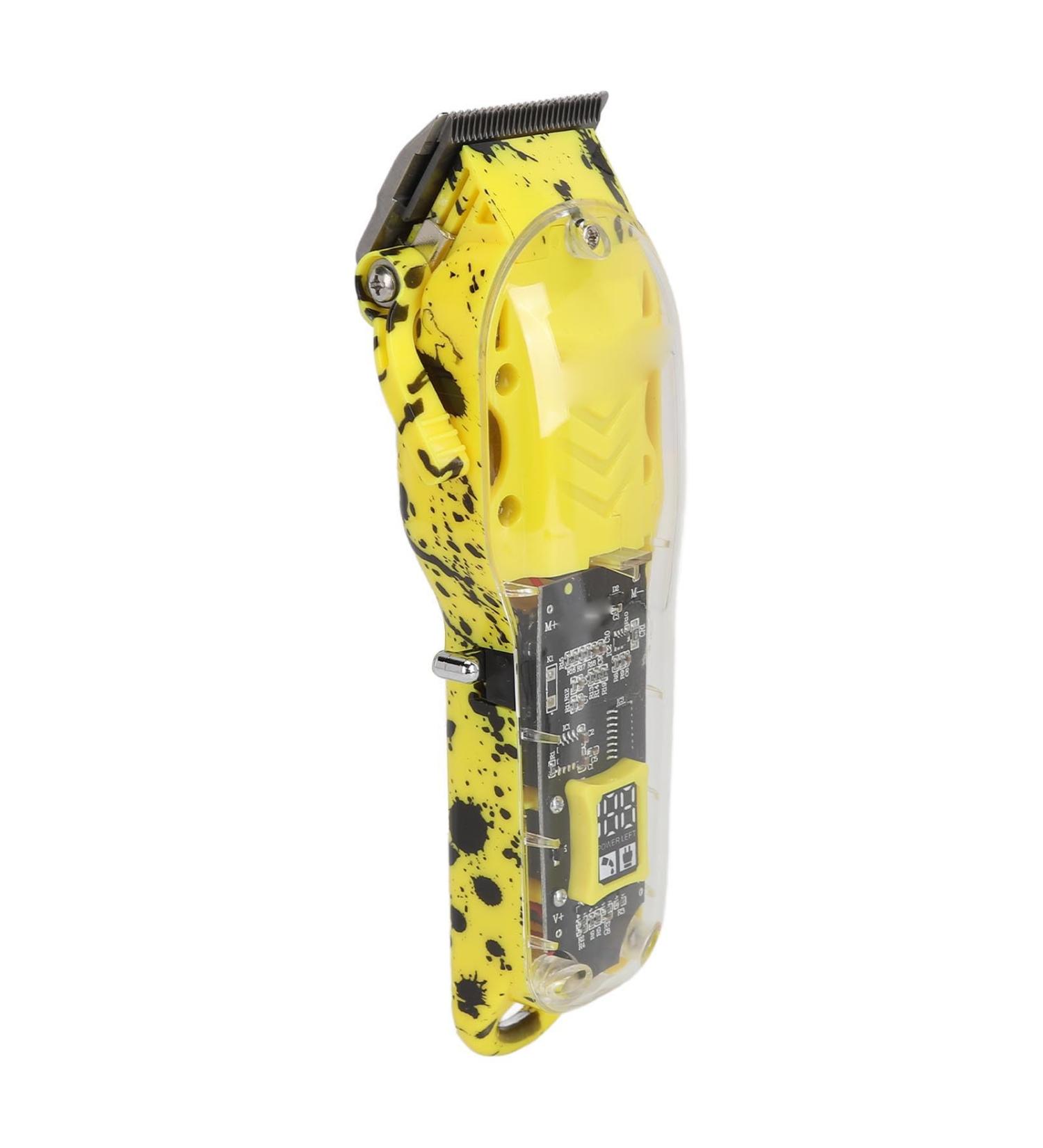 Generic Transparent Mini Barber Clipper Professional Multi-Function Electric Hair Clipper Digital for Salon (Yellow) - Buy Online on GoSupps.com