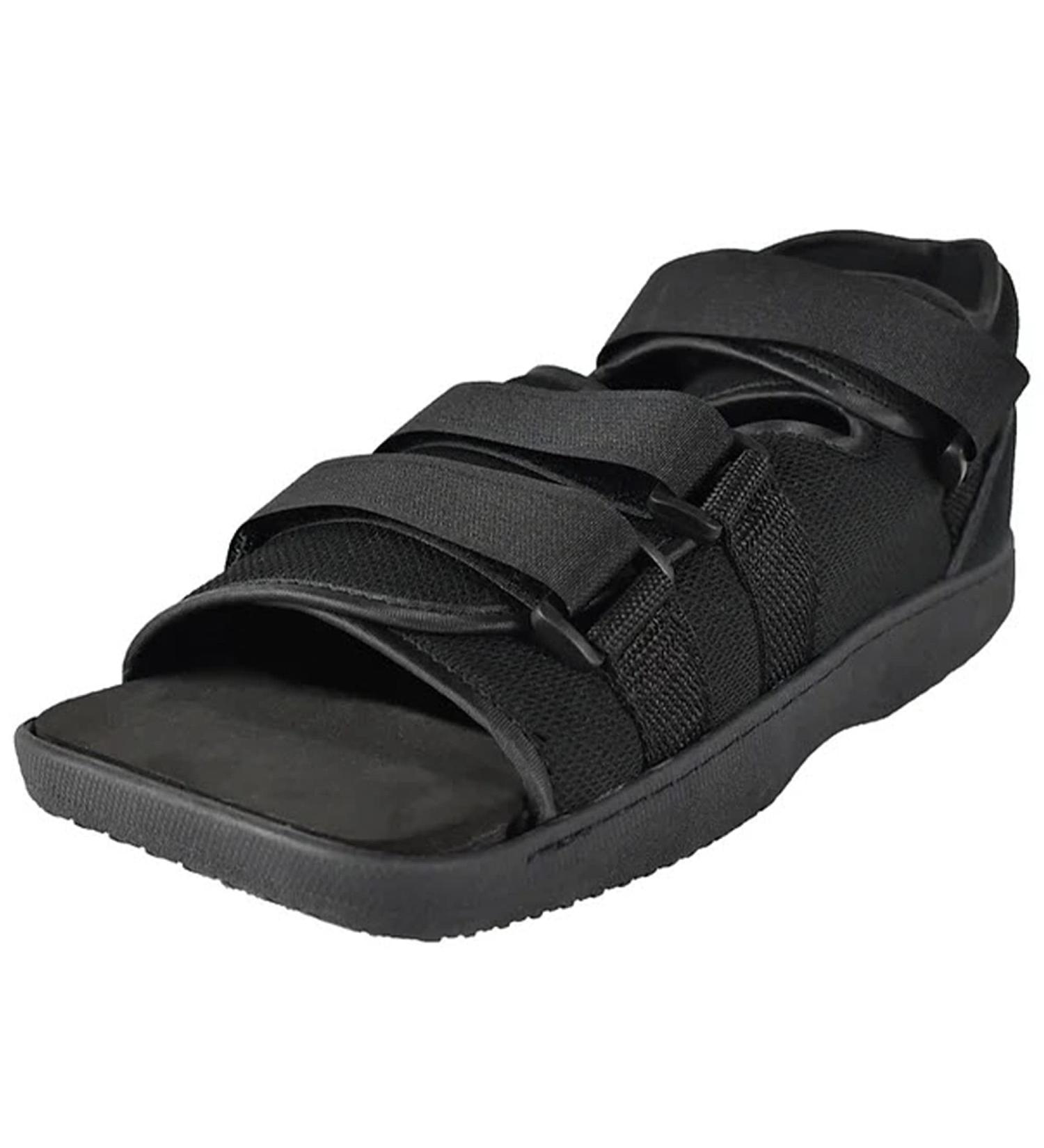 BraceOn Post Op Shoe - Pain Relief & Support for Plantar Fasciitis Injuries & Fractures - Men's Size 8.5-10 - Black - Buy Online on GoSupps.com