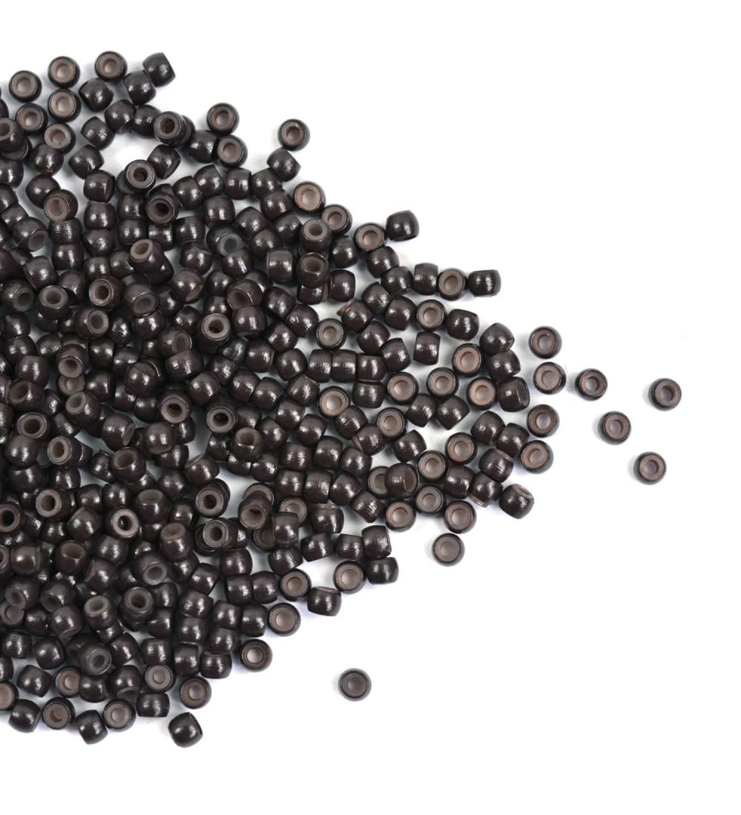 500pcs 3.0mm Dark Brown Silicone Nano Rings Hair Extension Beads for Micro Links - Buy Online on GoSupps.com