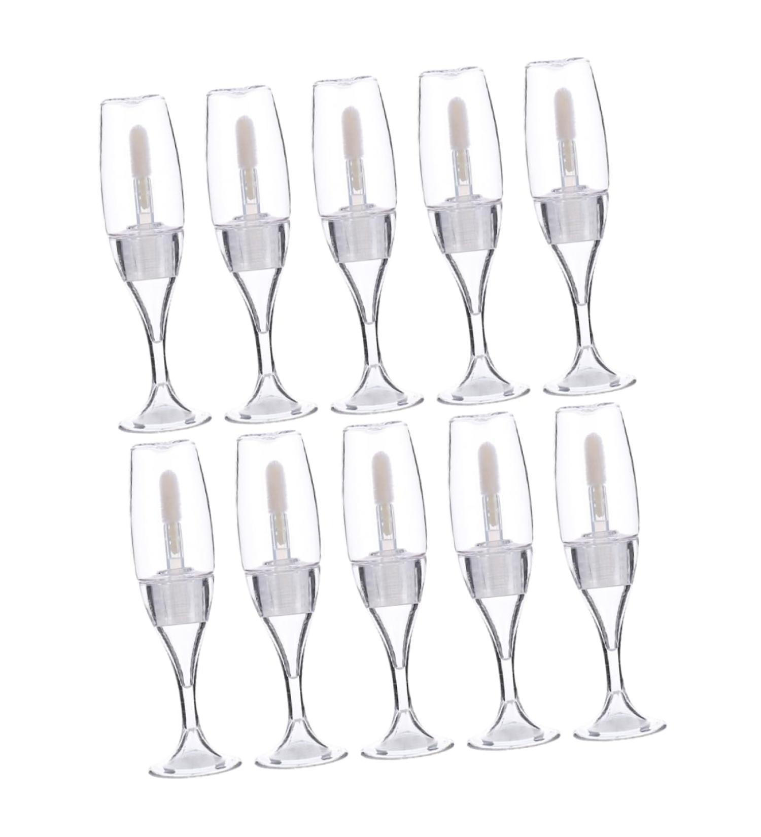  Ipetboom Ipetboom 10-Pack Refillable Mini Wine Glass Shaped Lip Gloss Bottles Sealed for Travel - Buy Online on GoSupps.com