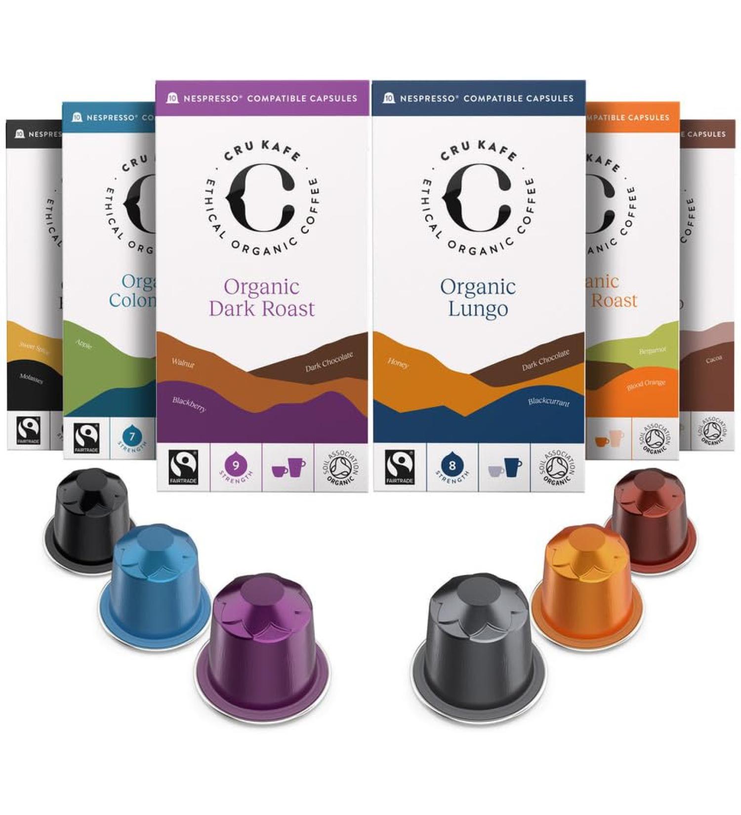 CRU Kafe Nespresso Compatible Coffee Pod Discovery Pack (60 Capsules) Mixed Discovery Gift Set 1 count (Pack of 60) - Buy Online on GoSupps.com