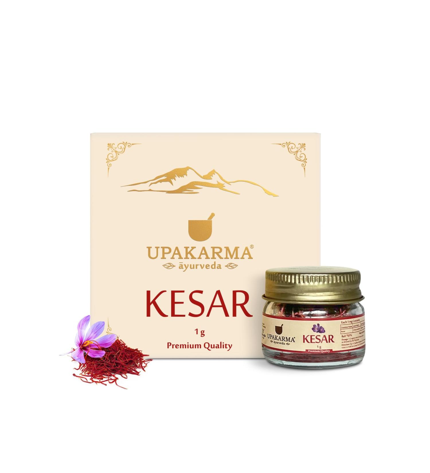 UPAKARMA Fils de k sar cachemire/safran purs naturels et de qualit sup rieure 1 gramme lot de 1 Kesar du Cachemire 1 g (Pack of 1) - Buy Online on GoSupps.com